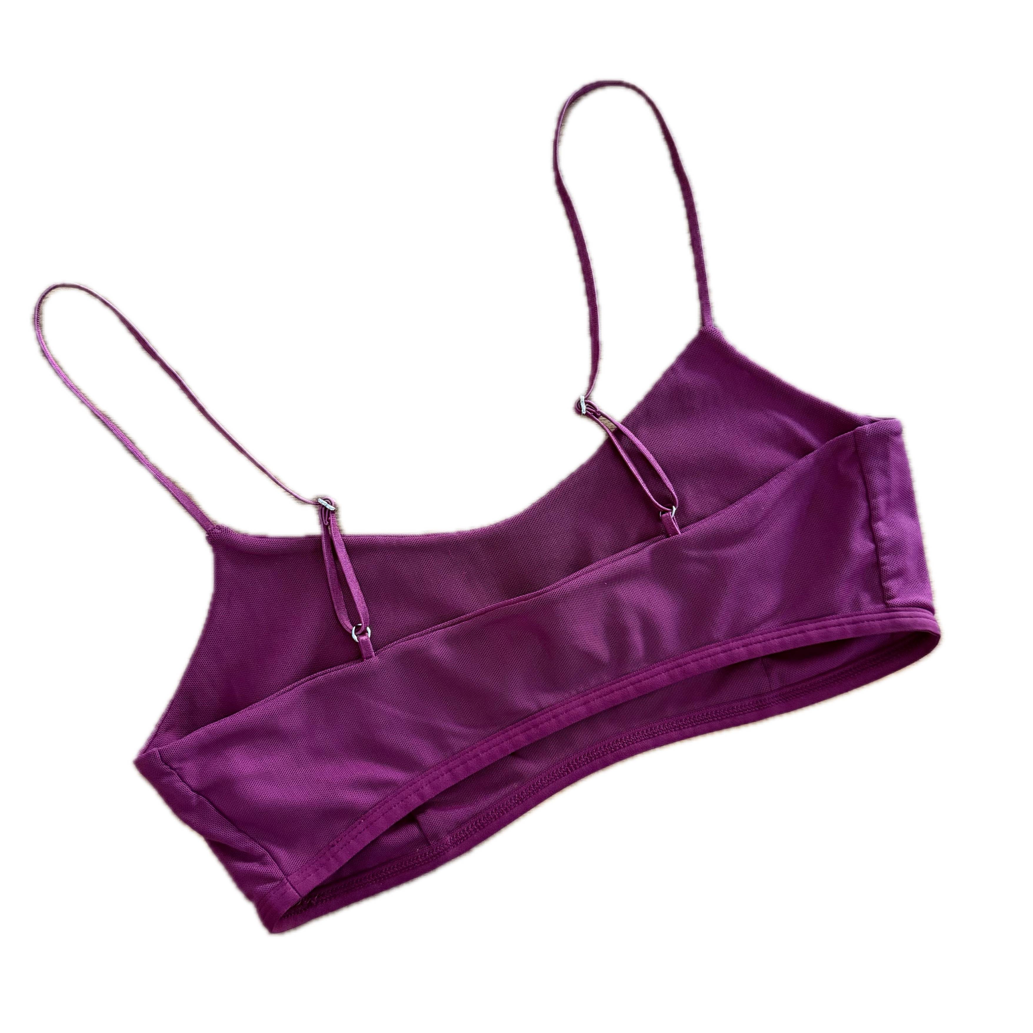 Bralette ALO talla CH color vino tela mesh