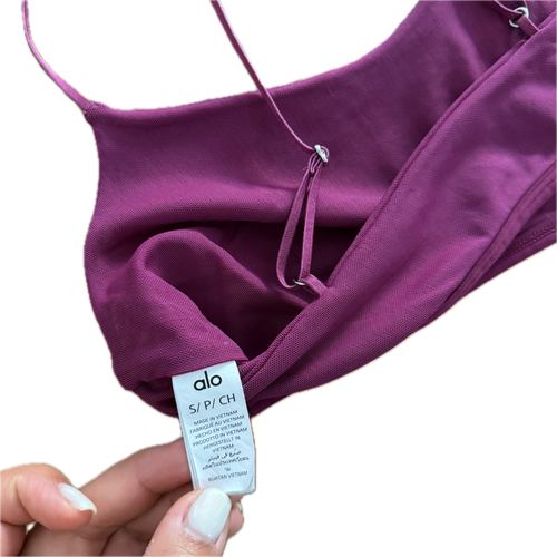 Bralette ALO talla CH color vino tela mesh