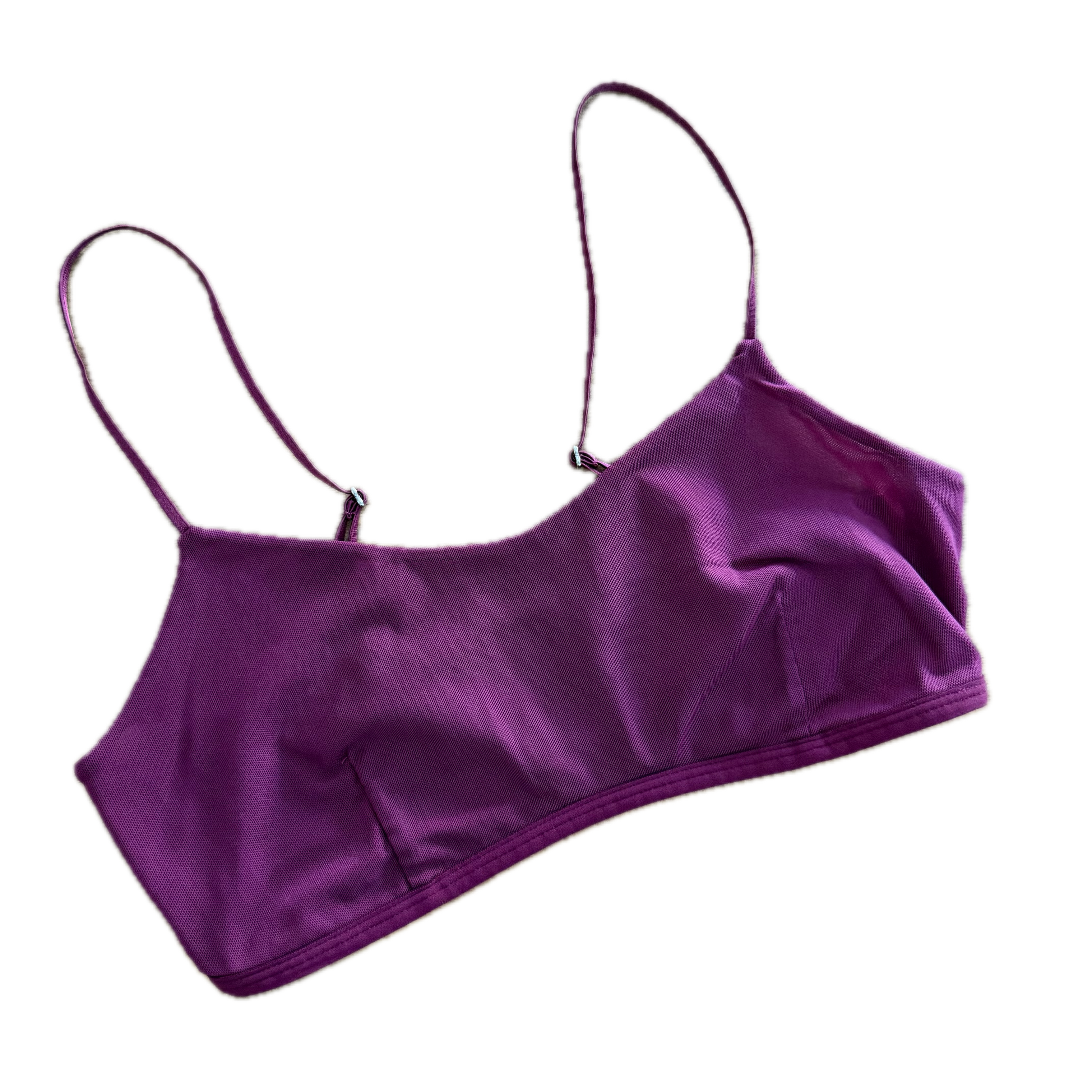 Bralette ALO talla CH color vino tela mesh