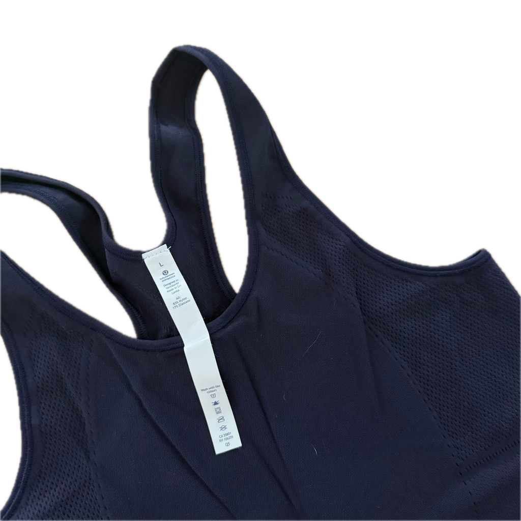 Tank Lululemon talla L azul marino tela Silverescent®