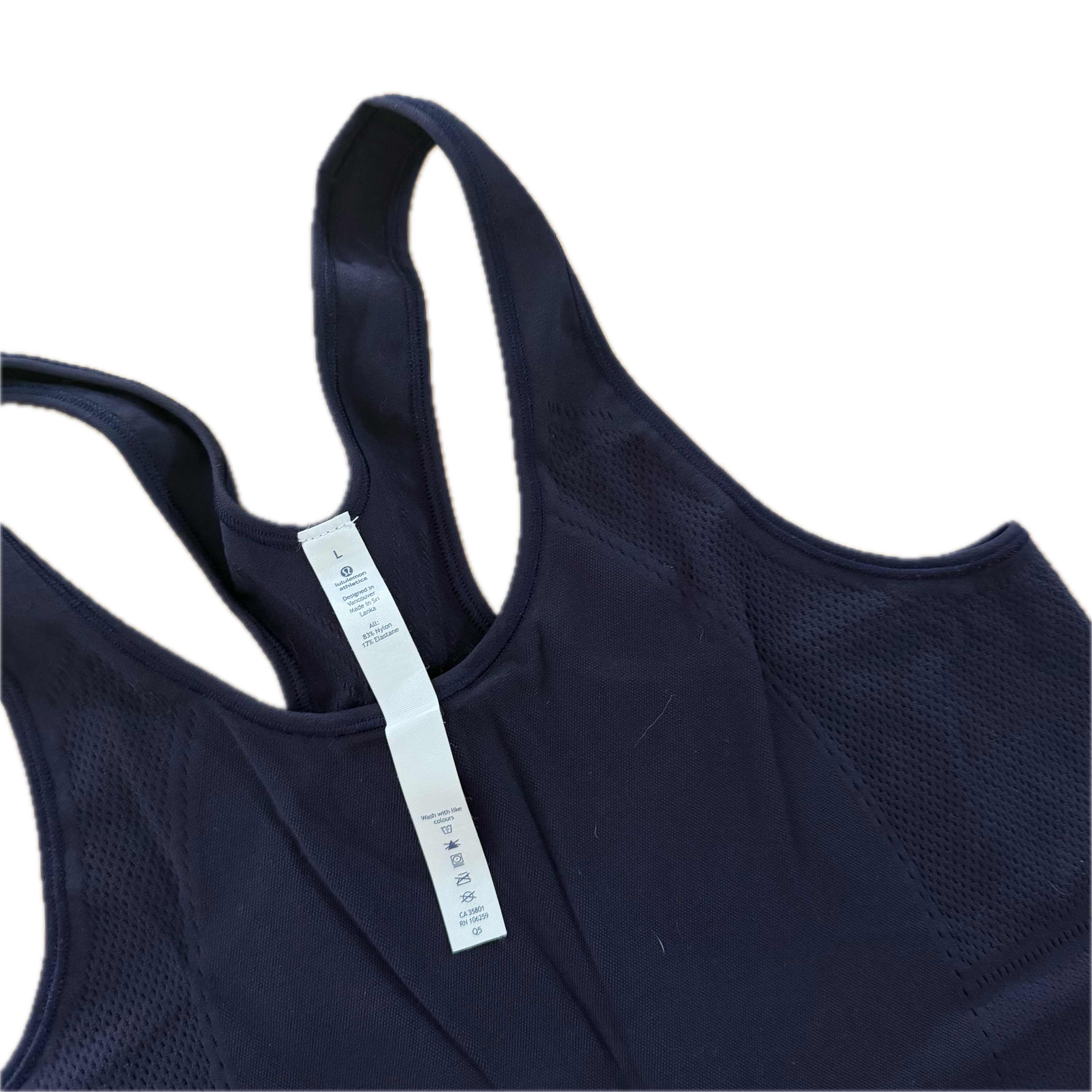 Tank Lululemon talla L azul marino tela Silverescent®