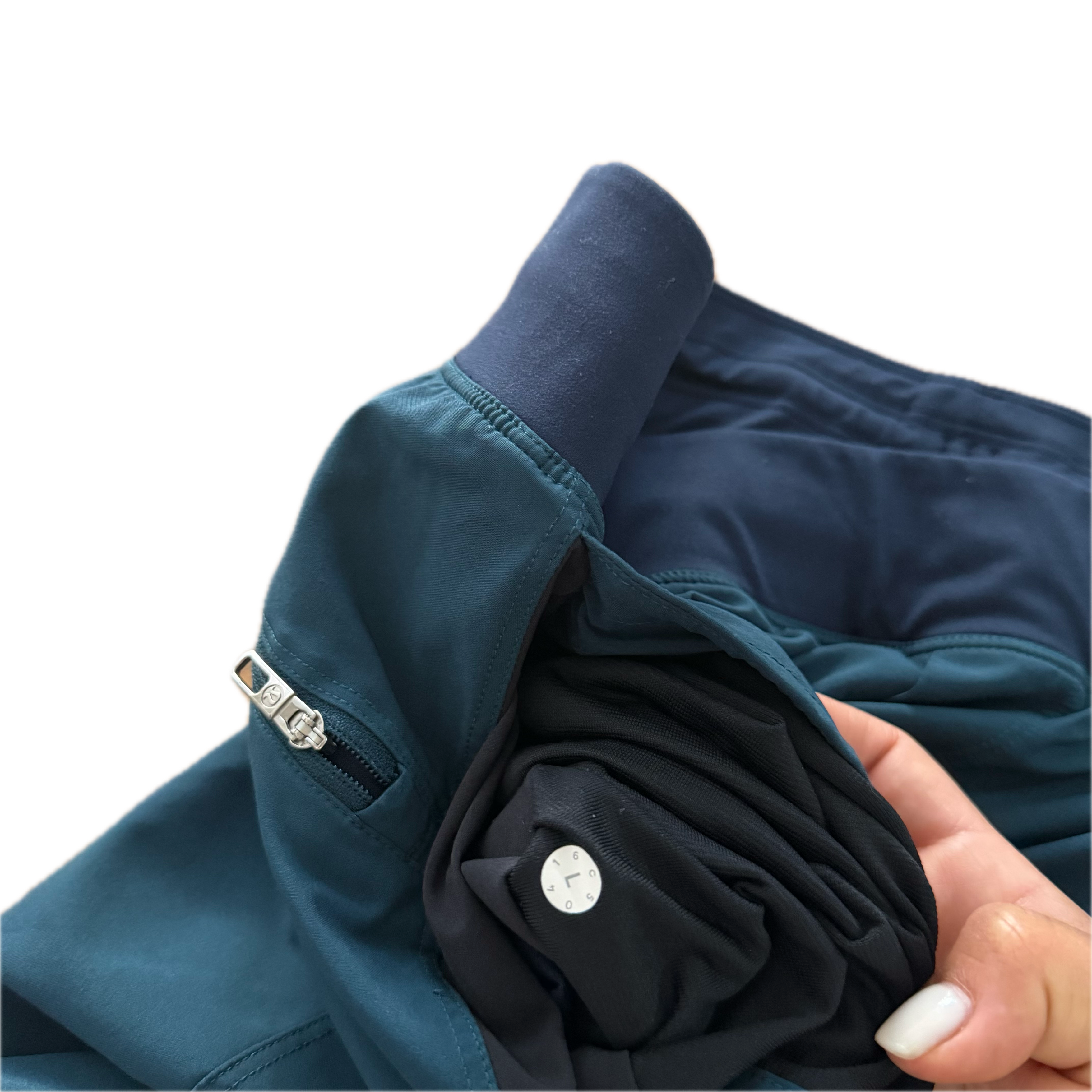 Short Lululemon talla L azul aqua tela Nulux™ para hombre