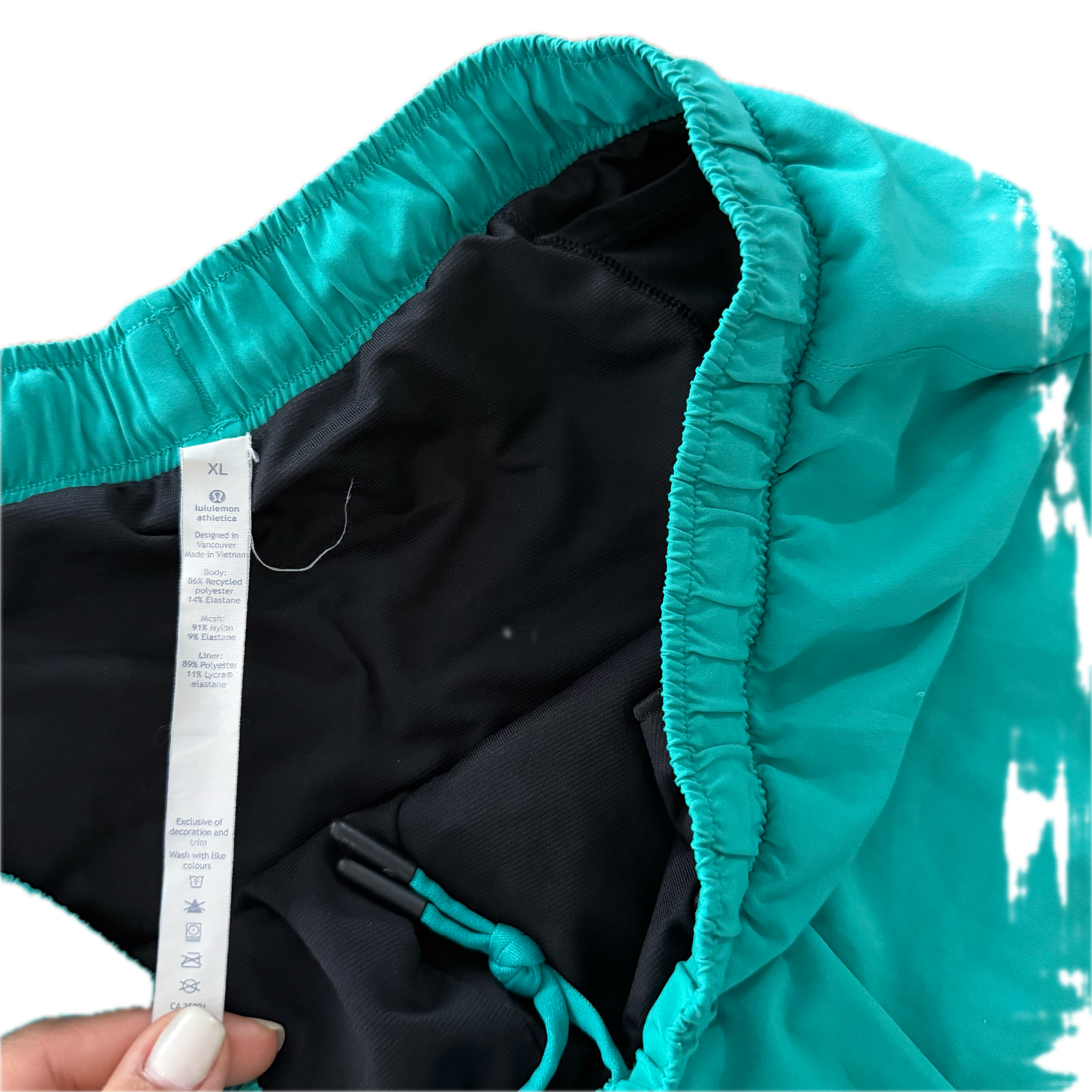 Short Lululemon talla XL azul aqua tela Nulux™ para hombre