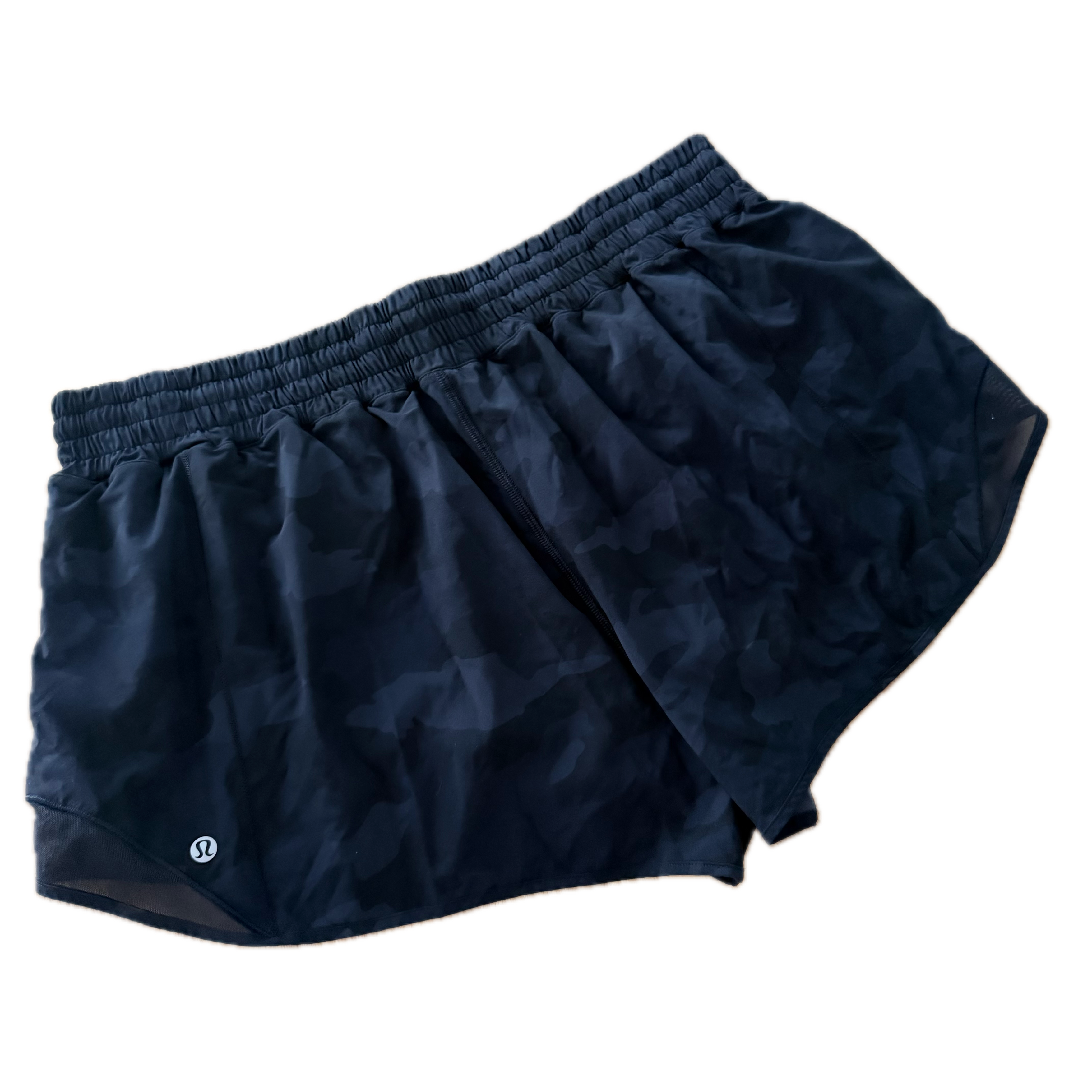Short Lululemon talla 16 camo negro tela Nulux™