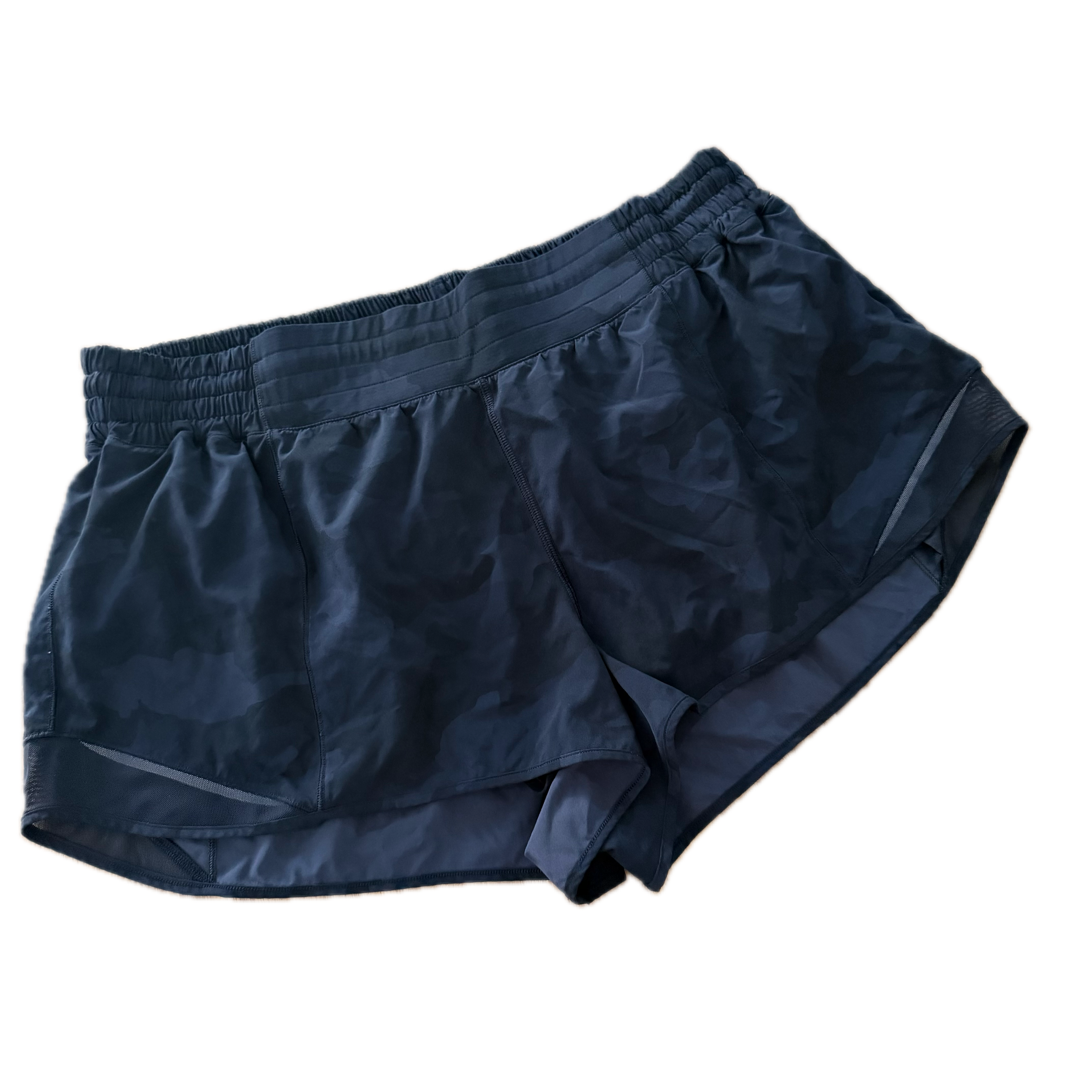 Short Lululemon talla 16 camo negro tela Nulux™