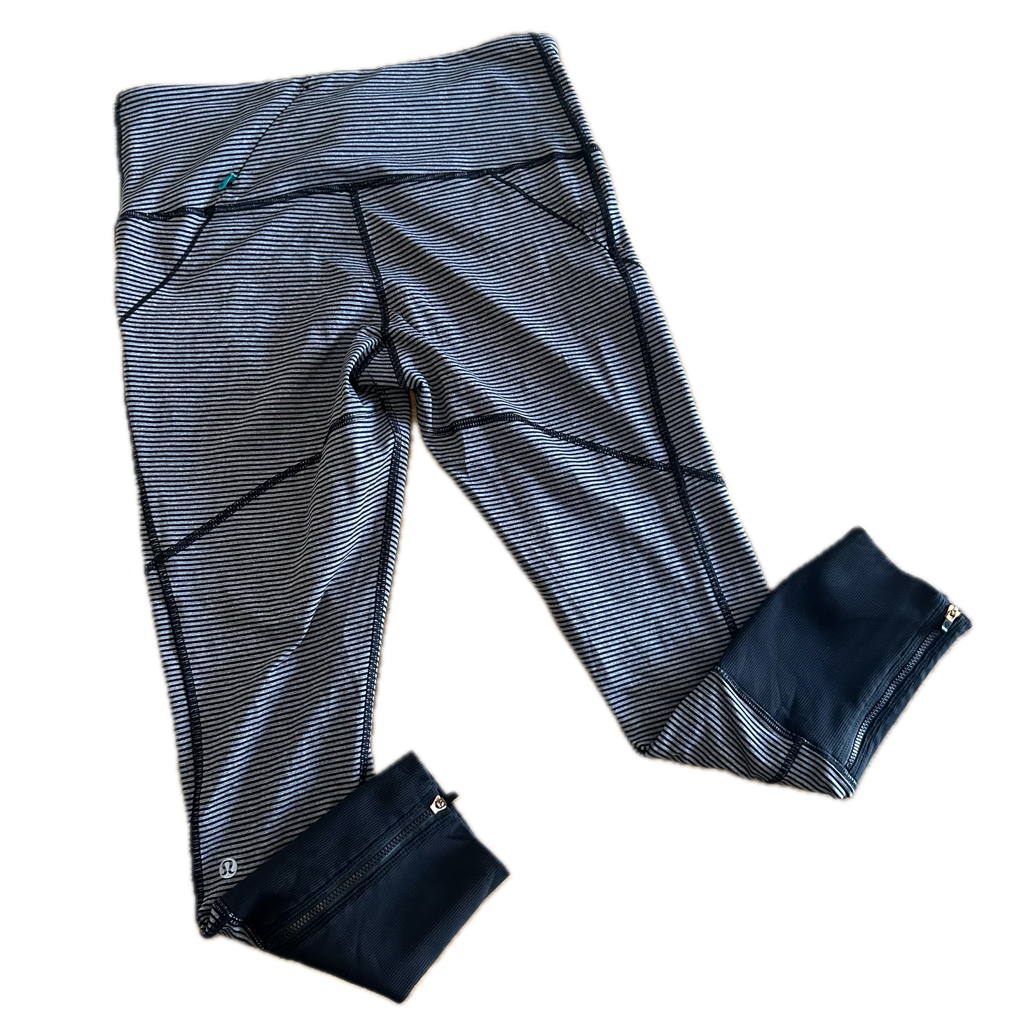 Legging 8 rayitas gris y negro