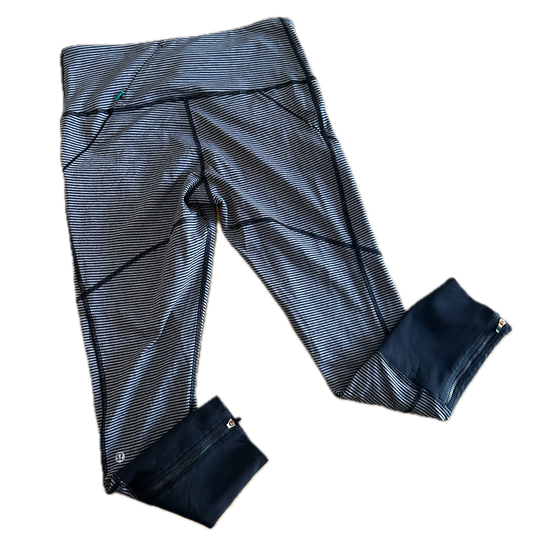 Legging 8 rayitas gris y negro