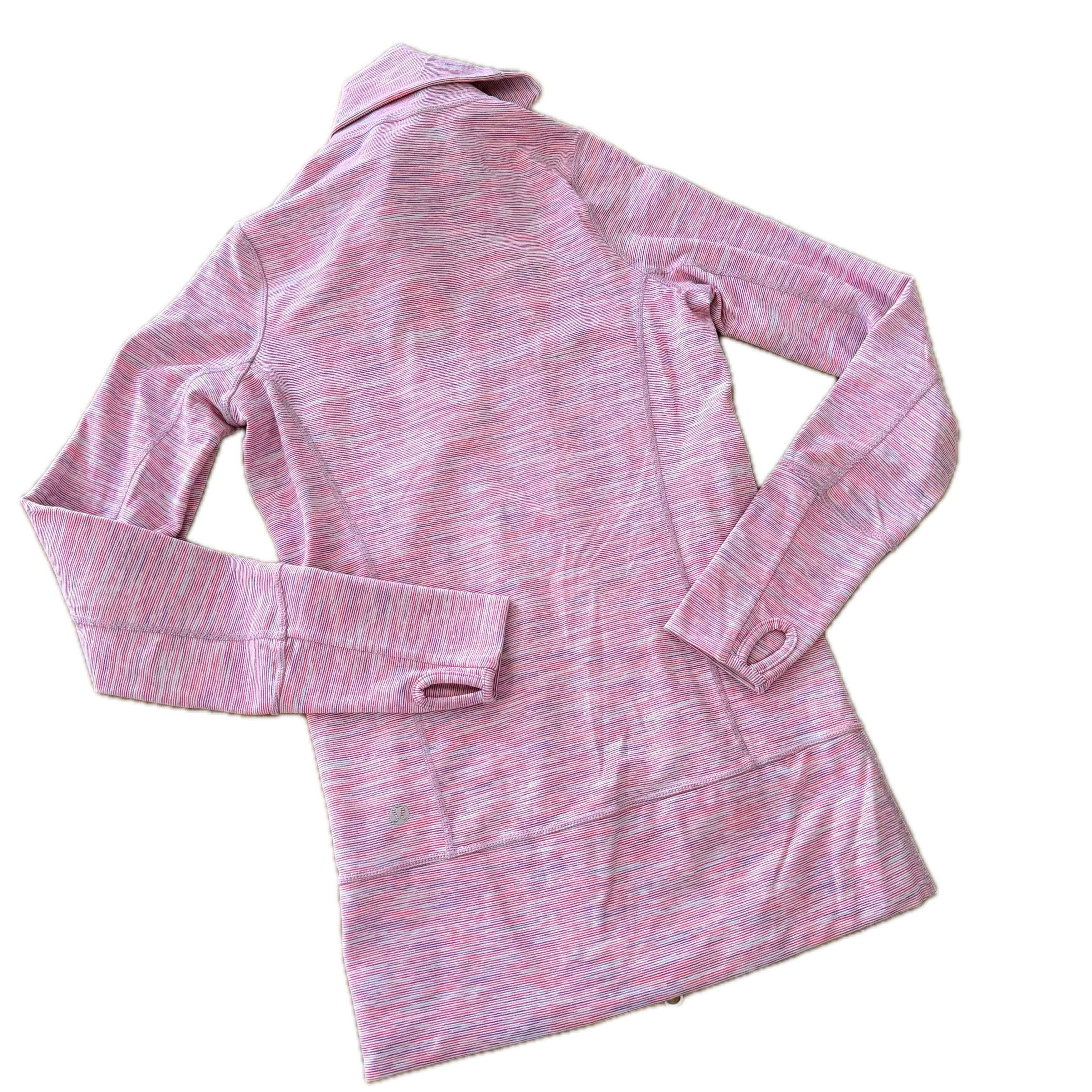 Jacket Lululemon talla 2 color rosa tela Luon®