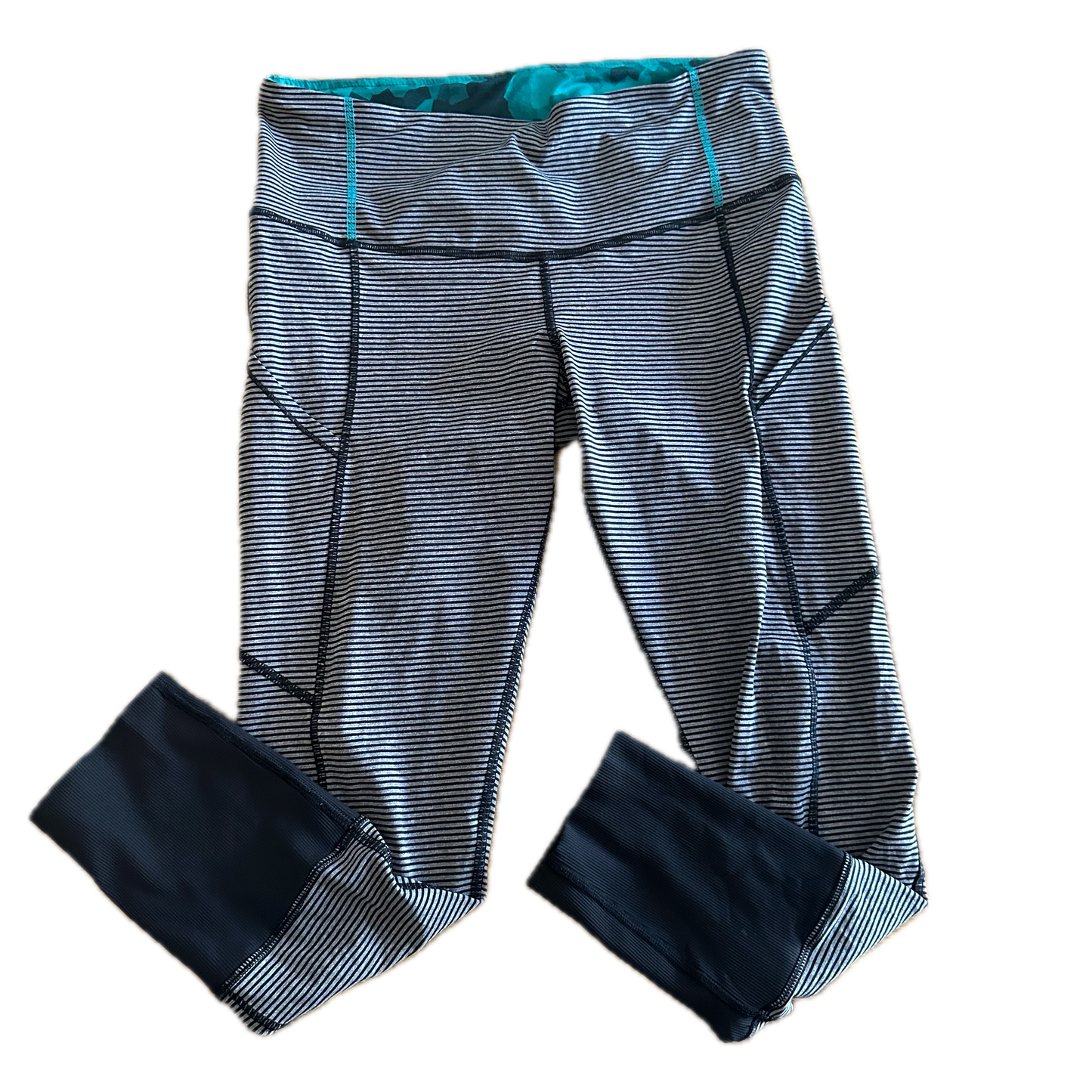 Legging 8 rayitas gris y negro