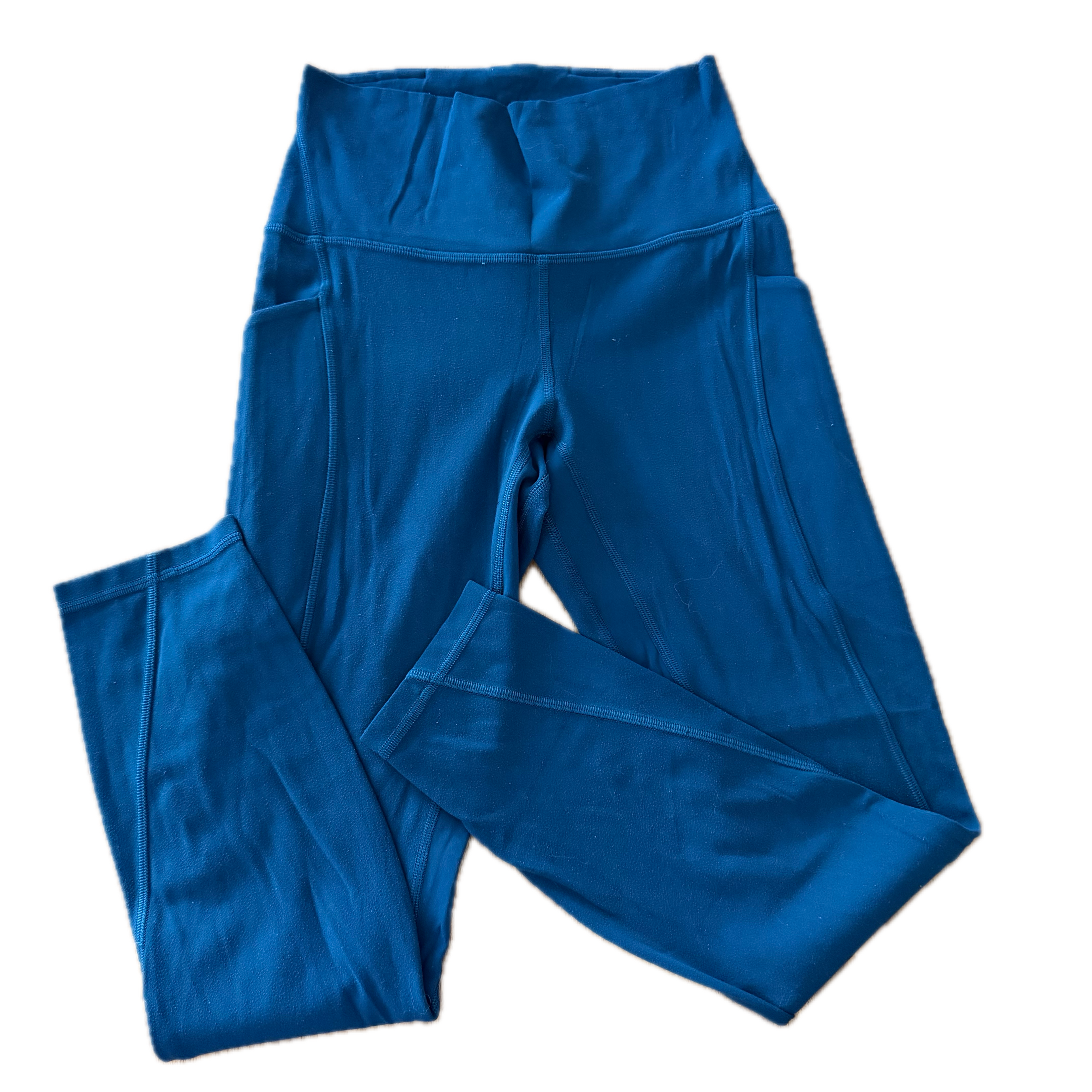 Legging Lululemon talla 4 color azul tela Nulu™