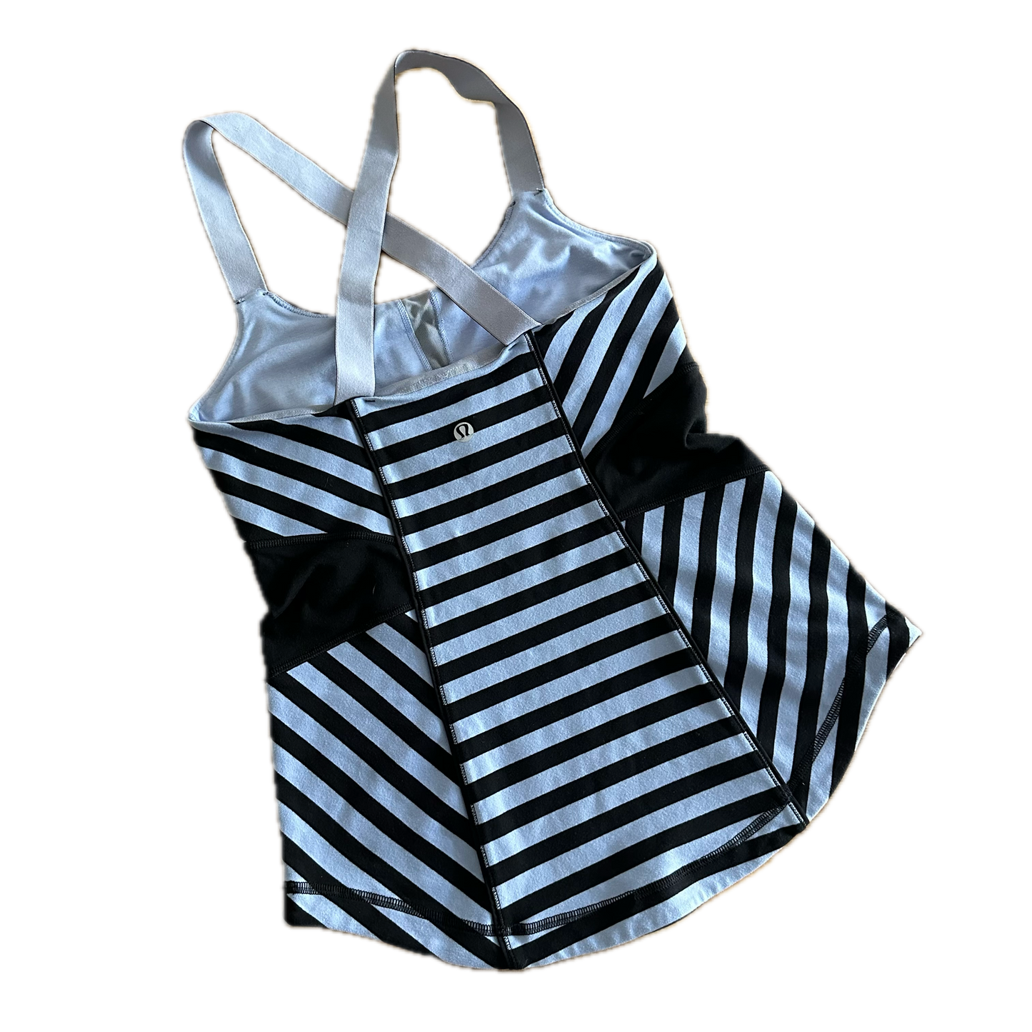 Tank top 6 rayas moradas y negras