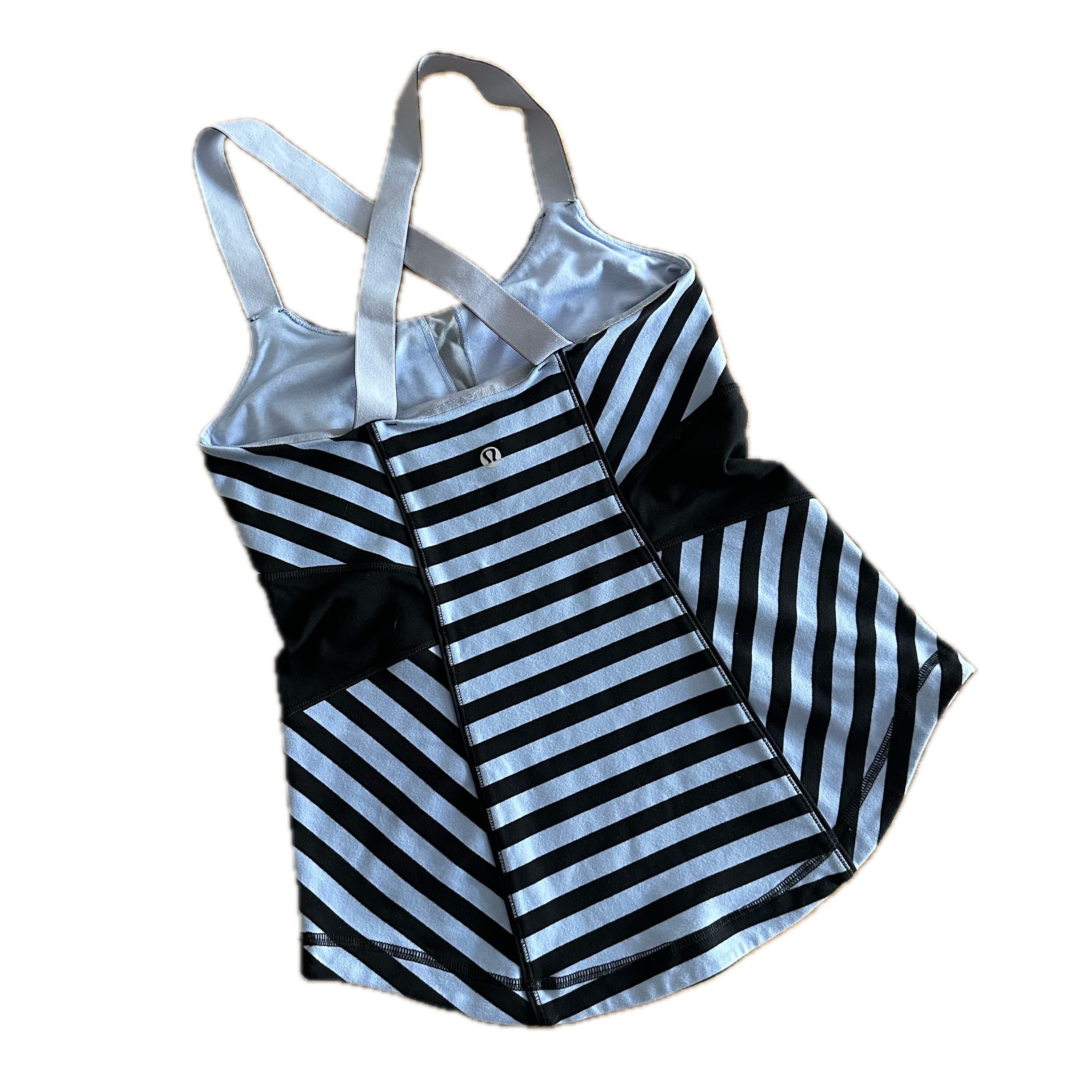 Tank top Lululemon talla CH rayas moradas y negras