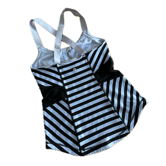 Tank top 6 rayas moradas y negras