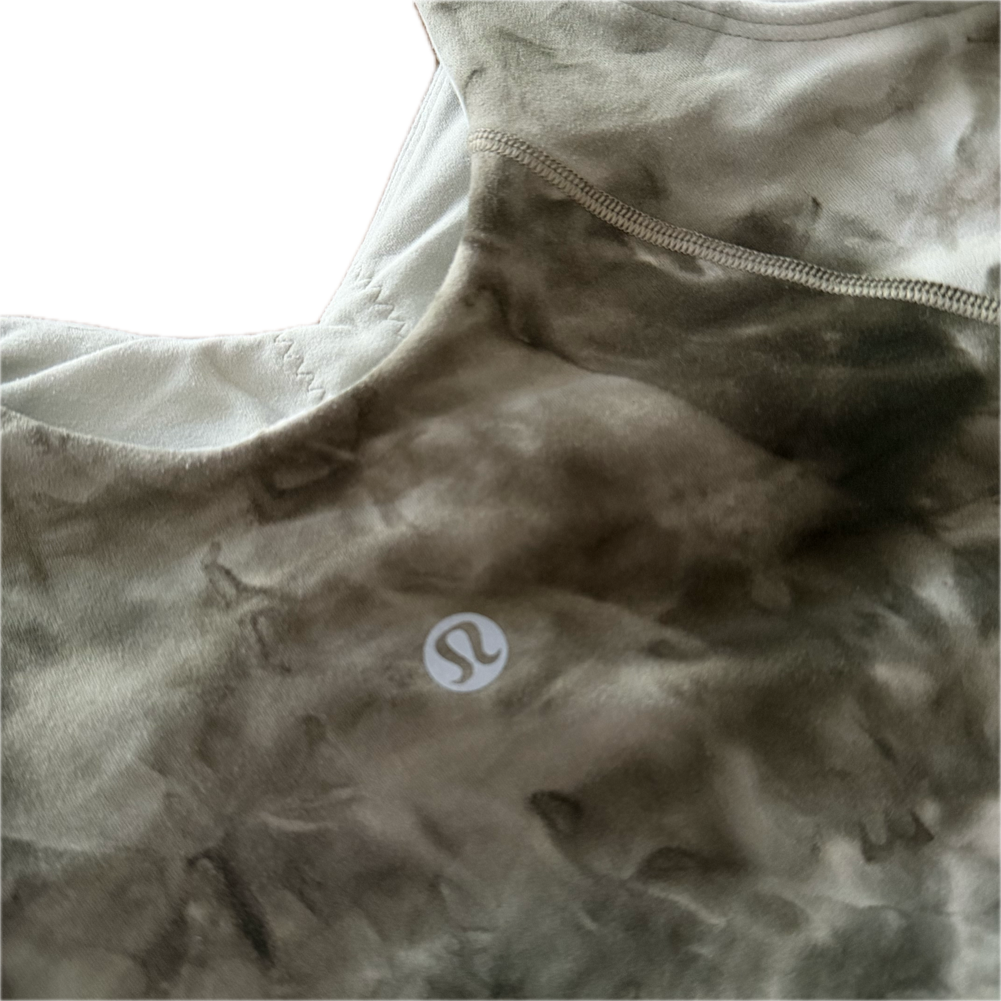 Crop top Lululemon talla 4 color tie dye beige/café tela Nulu™