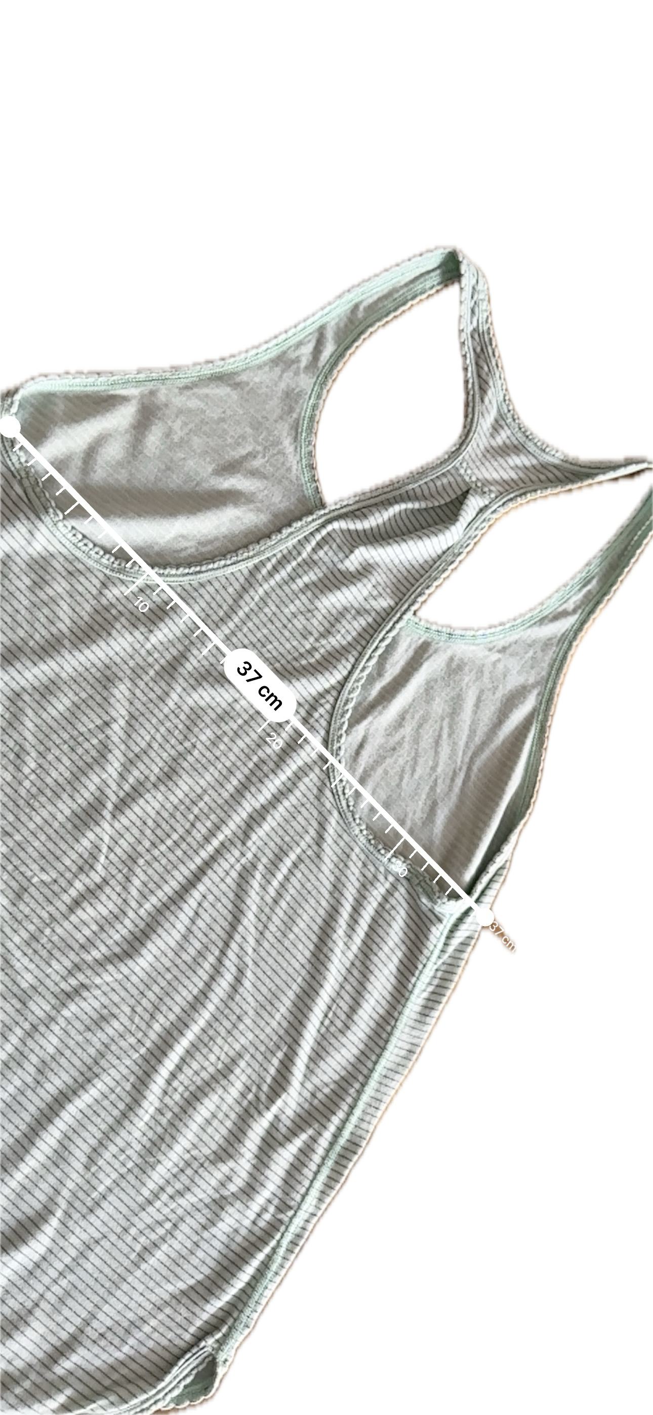 Tank 6 gris claro de algodón