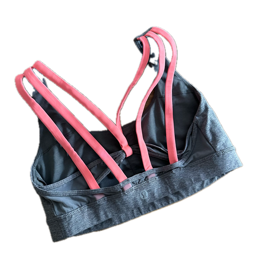 Top 6 gris con tirantes coral