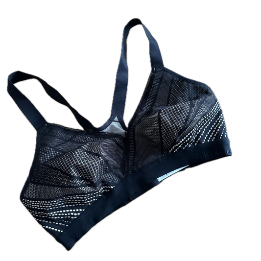 Sport bra DD32 tipo encaje negro y beige