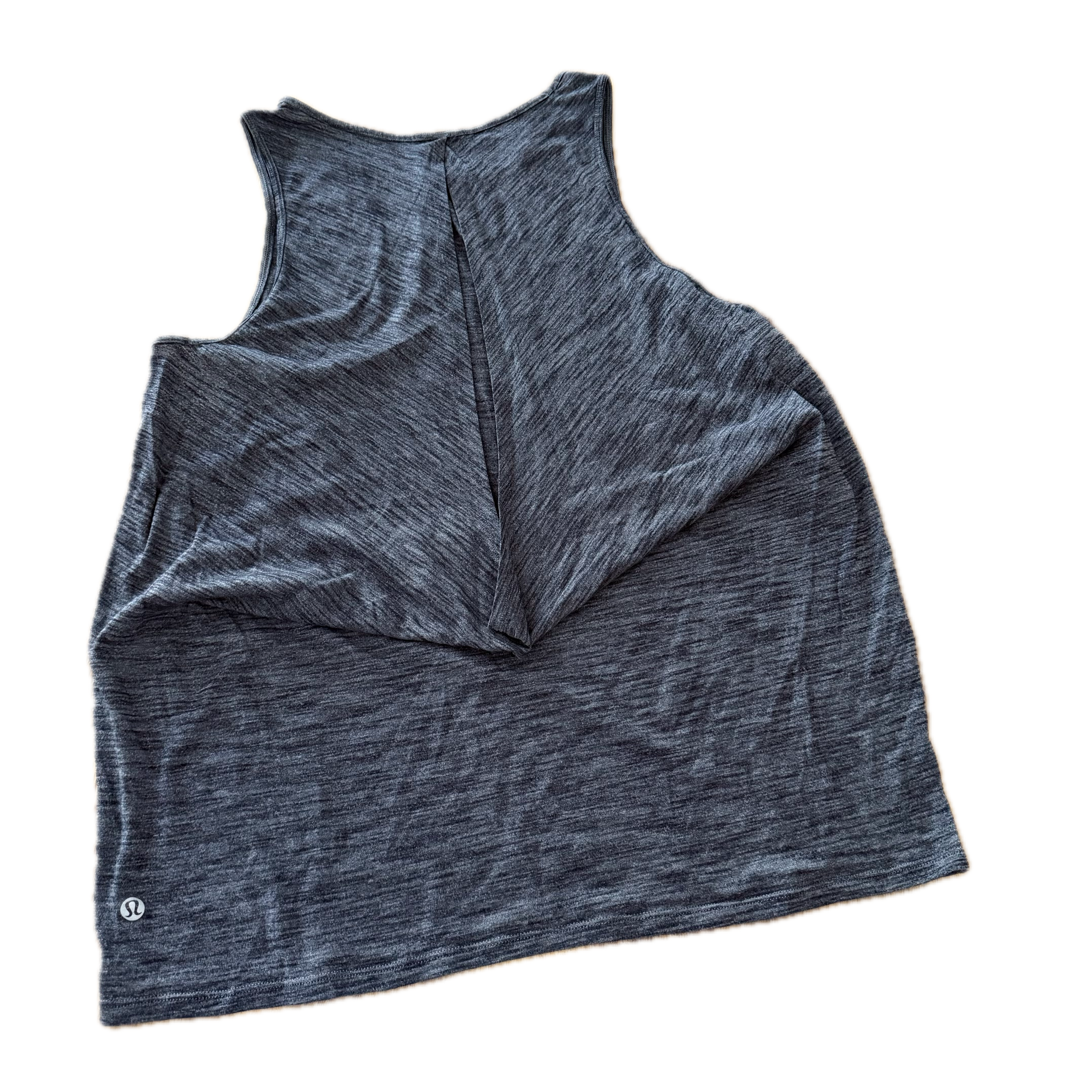 Tank Lululemon talla 6 color gris jaspeada tela Nulu™
