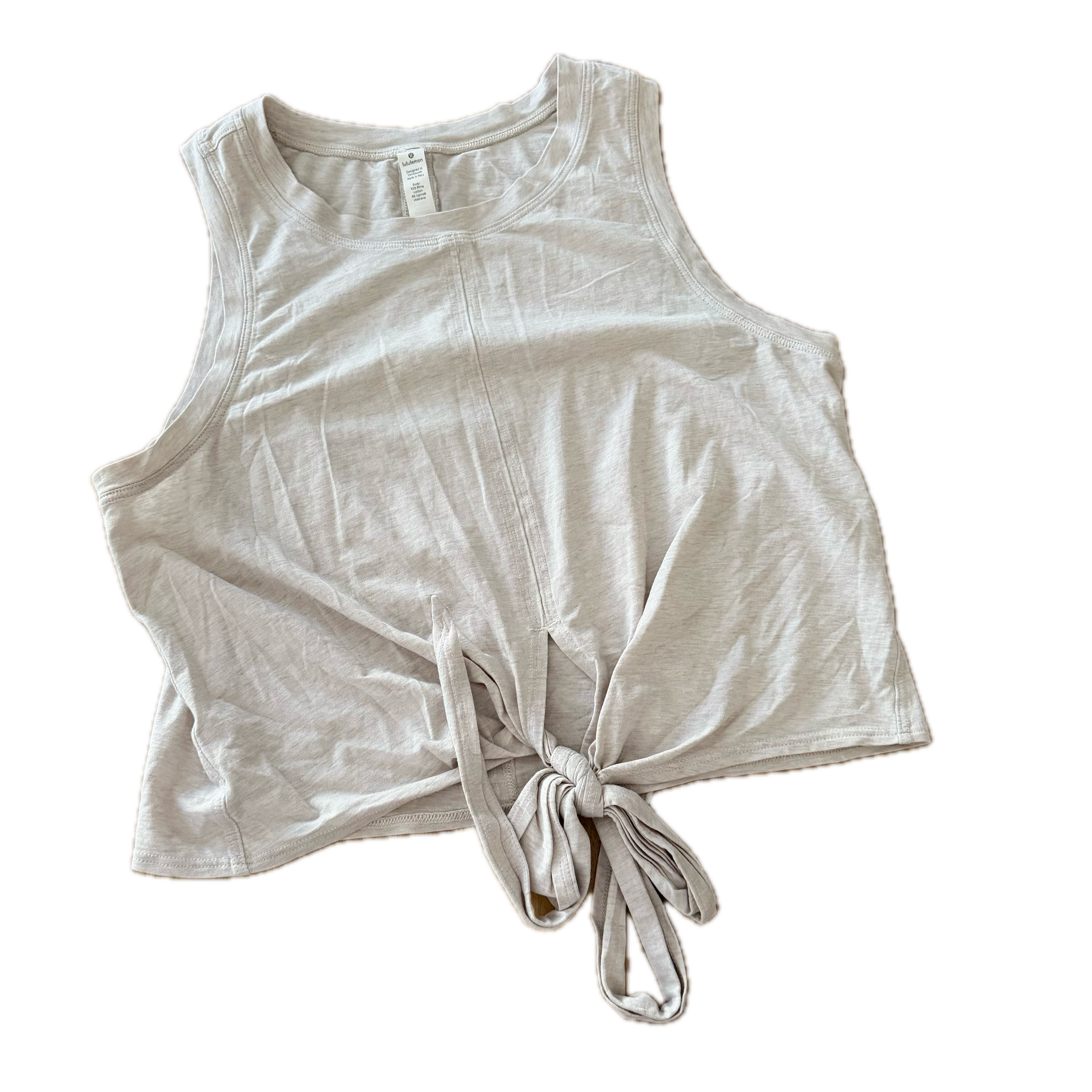 Tank Lululemon talla 6 color blanco tela Pima cotton™