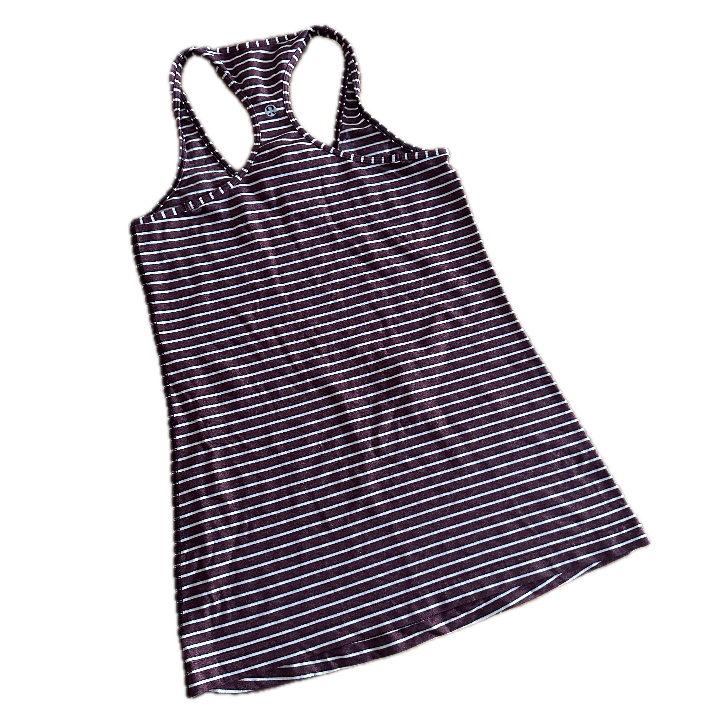 Tank Lululemon talla XCH rayitas vino con blanco