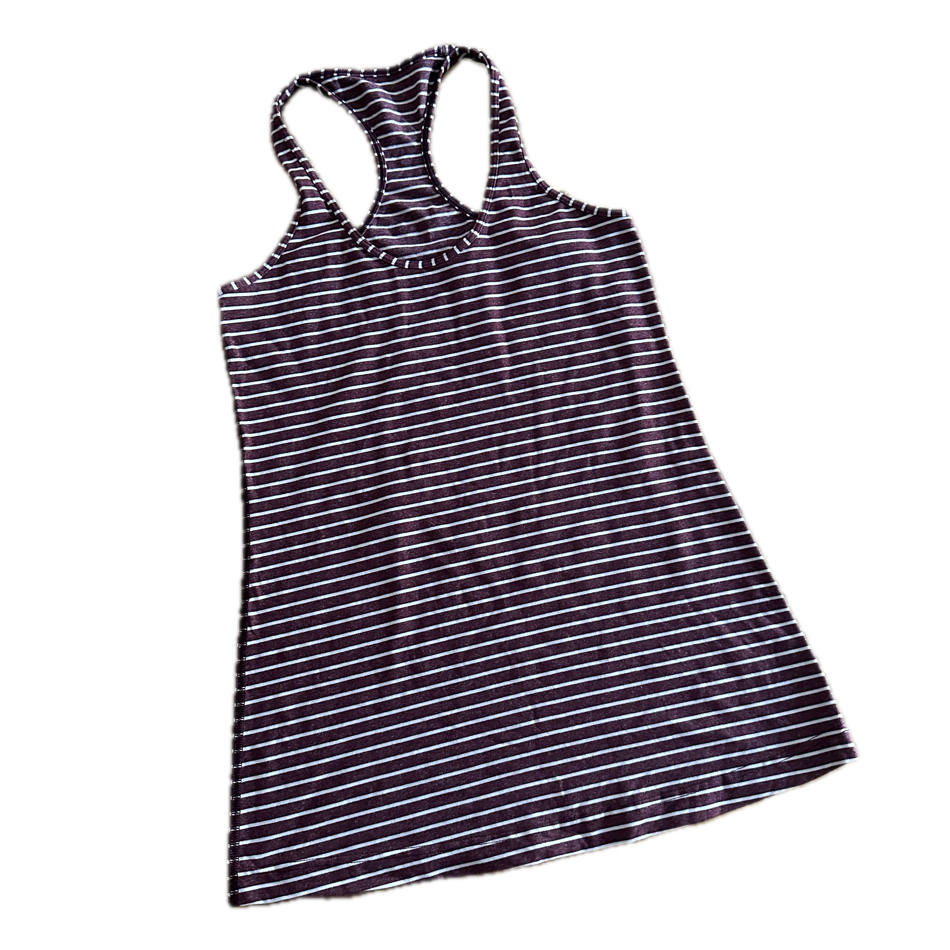 Tank Lululemon talla XCH rayitas vino con blanco