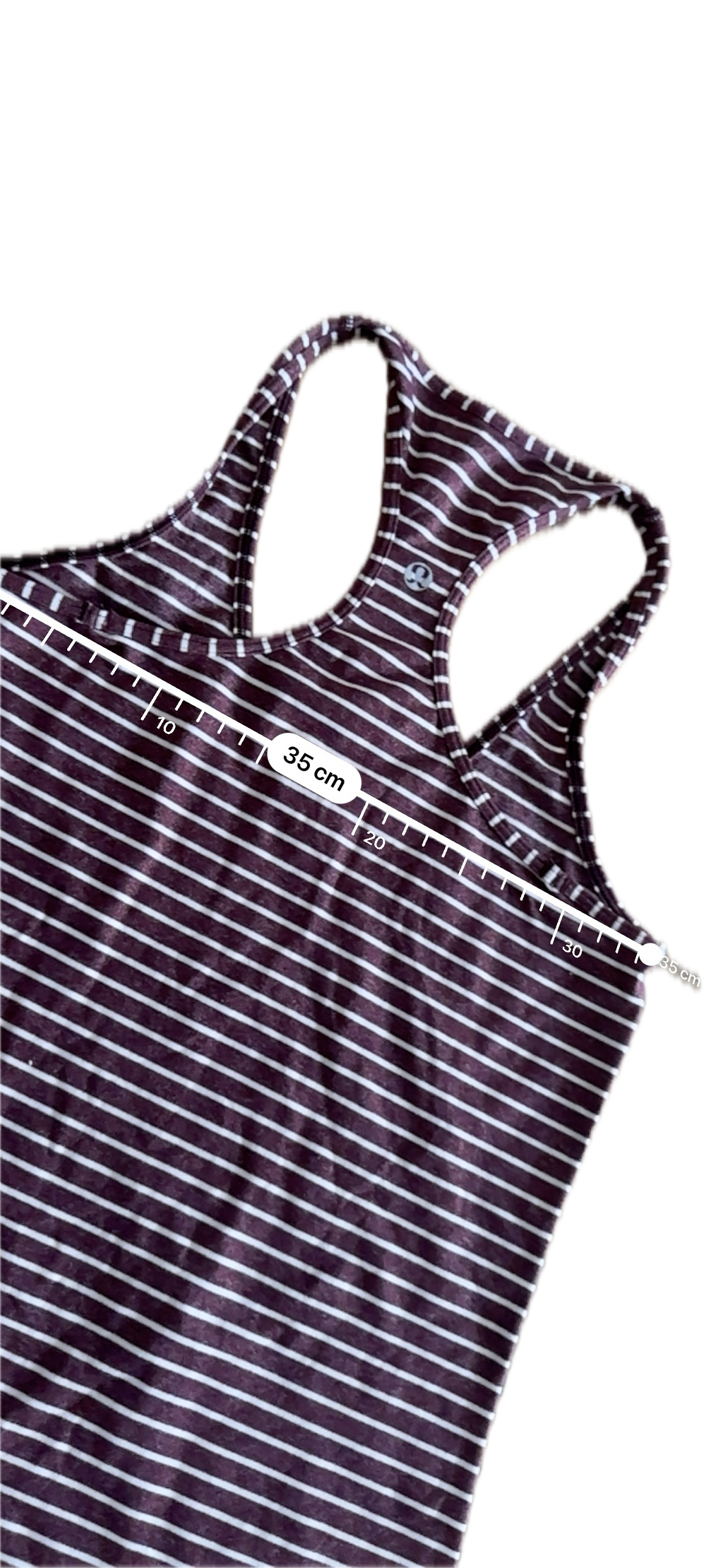 Tank Lululemon talla XCH rayitas vino con blanco