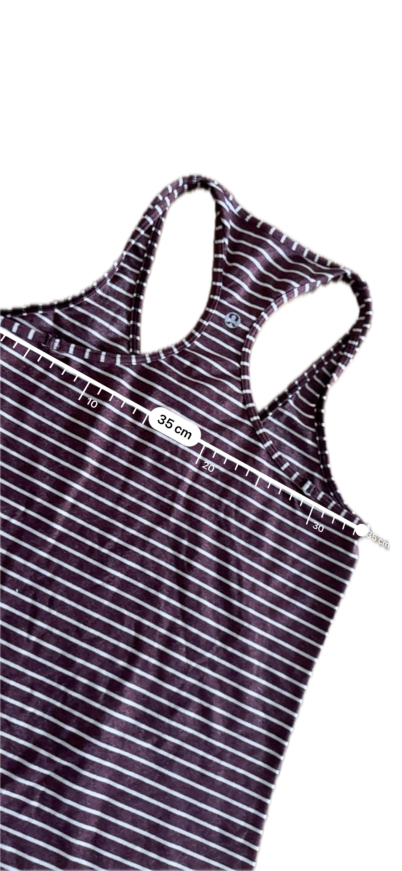 Tank Lululemon talla XCH rayitas vino con blanco