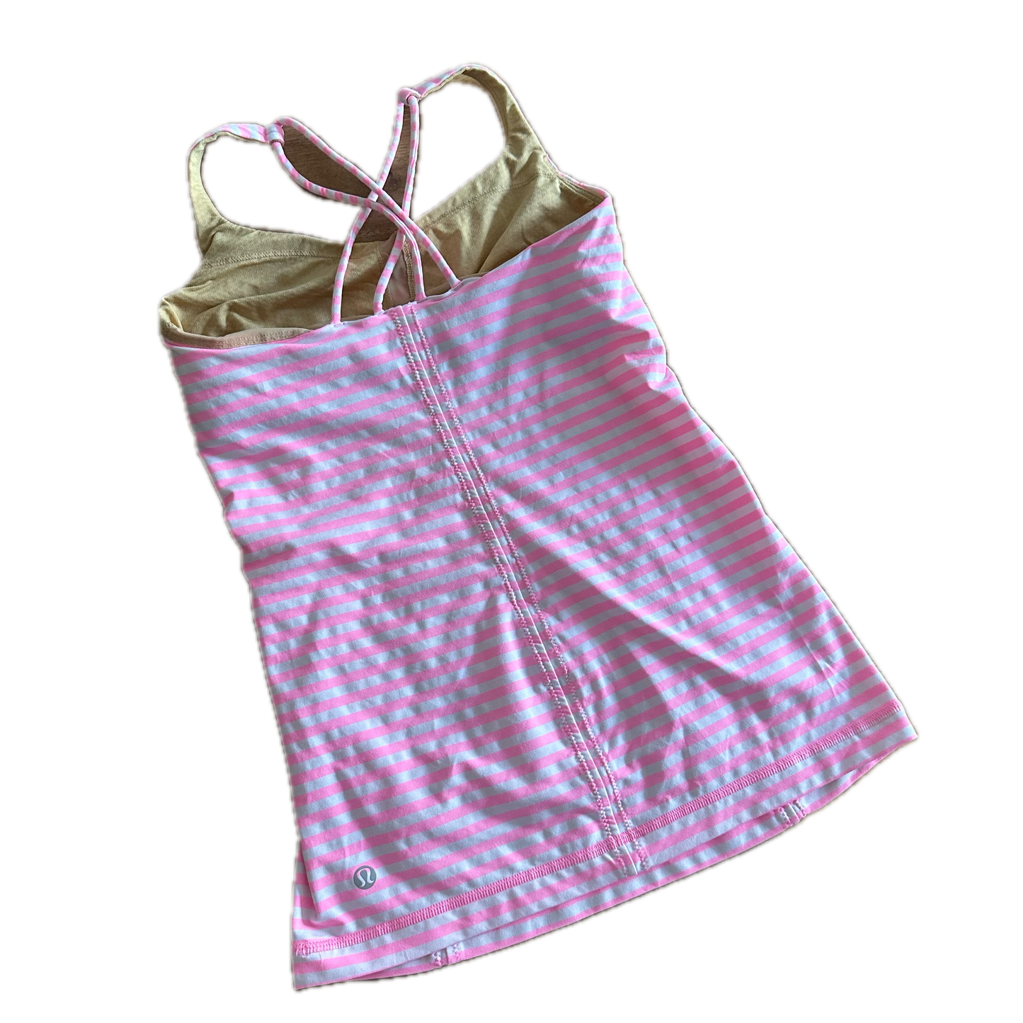 Tank top 4 rayas rositas con blanco