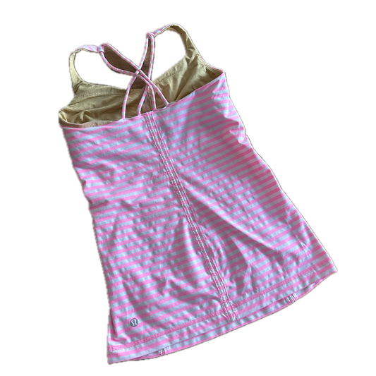 Tank top 4 rayas rositas con blanco