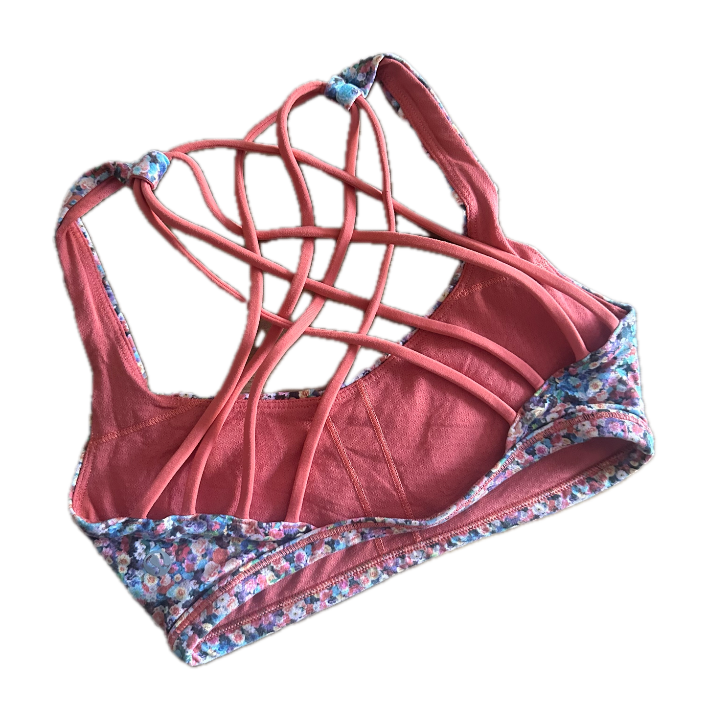 Top 2 print de flores coral