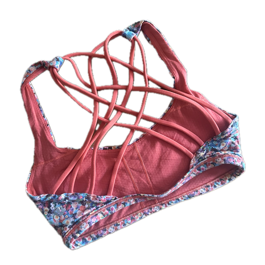 Top 2 print de flores coral