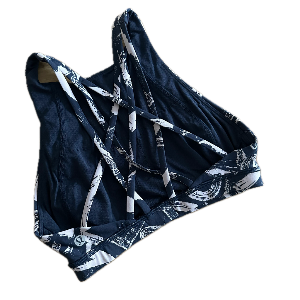 Top Lululemon talla 2XCH halter print blanco y negro