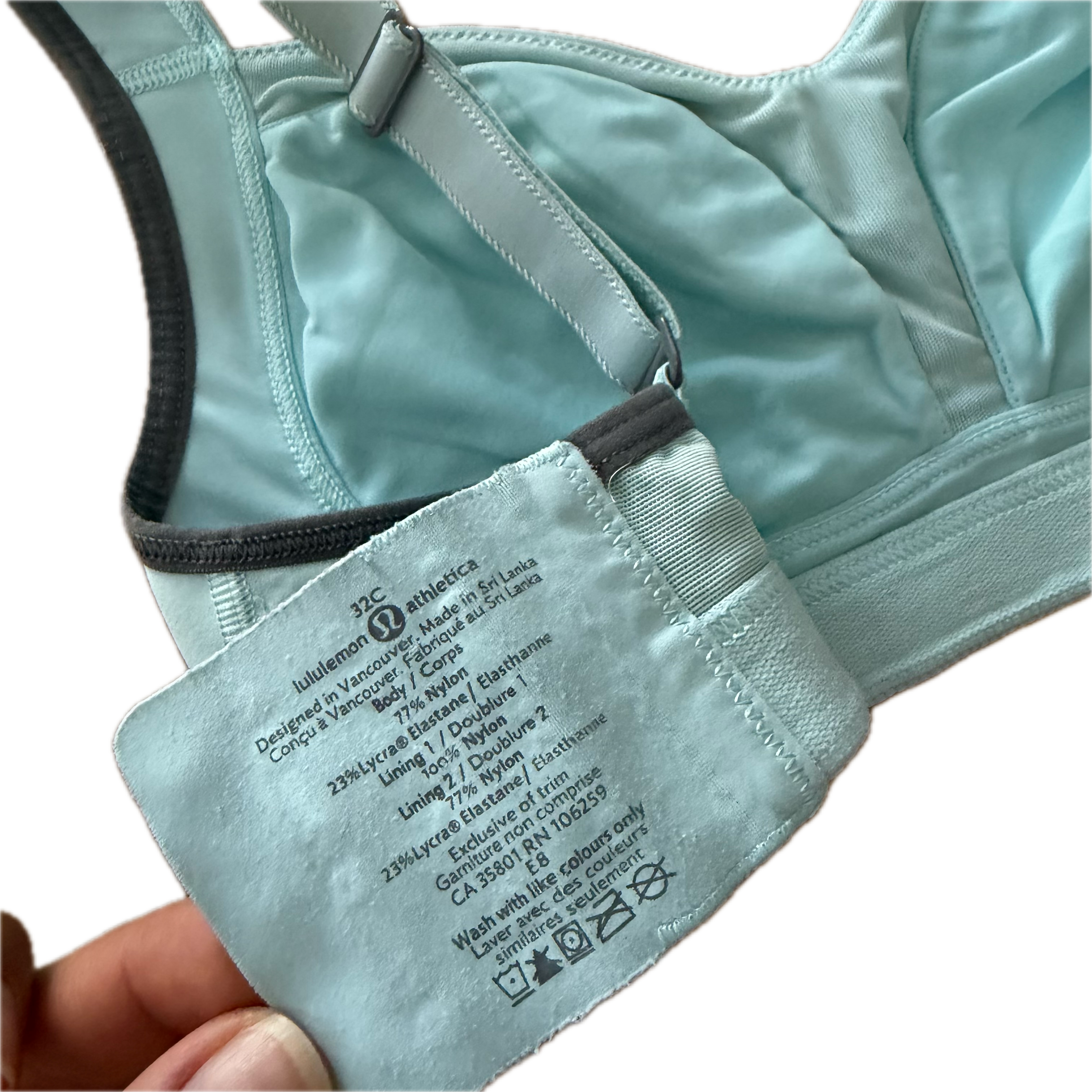 Top Lululemon talla 32C color azul tela Luxtreme™