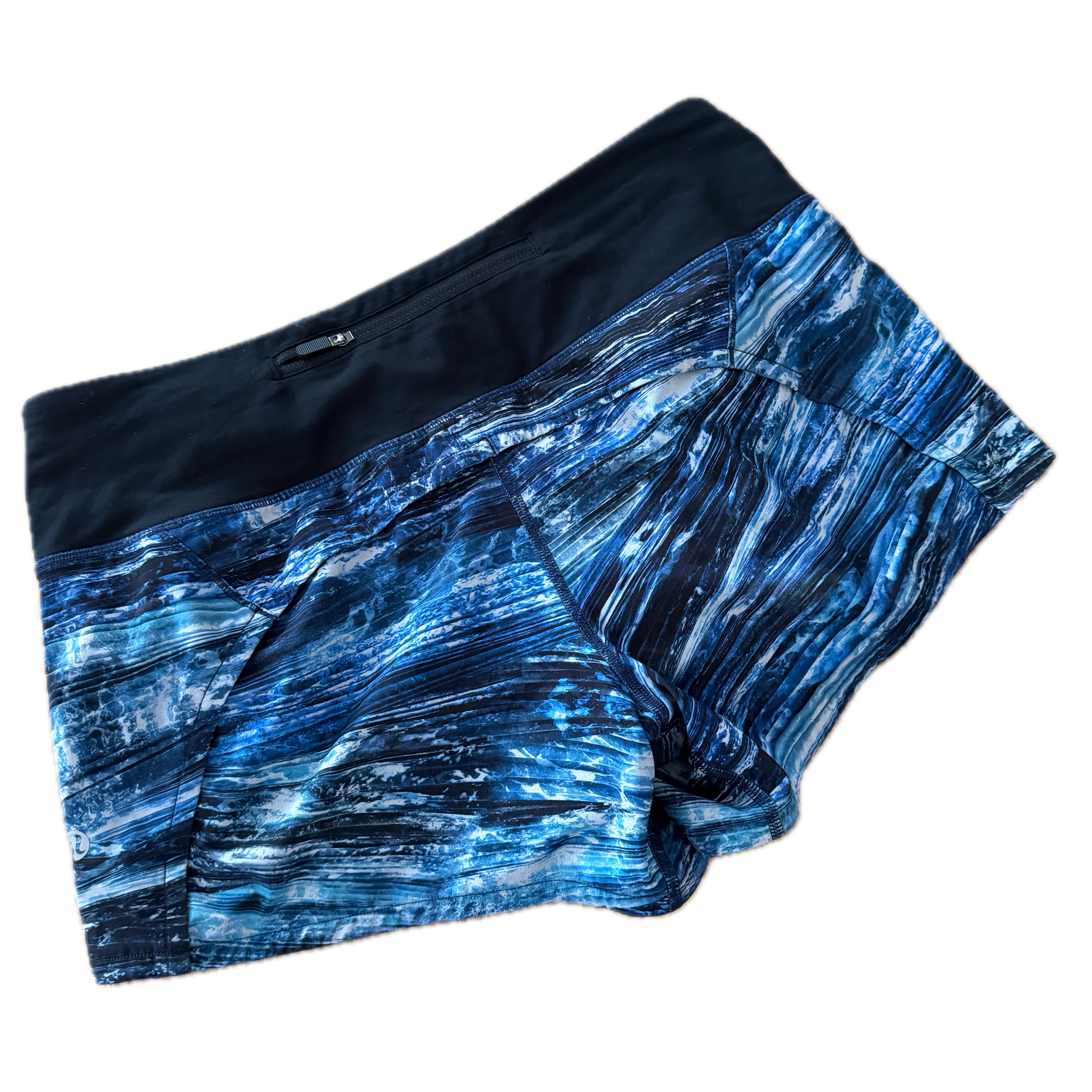 Short Lululemon talla 6 color print azul tela Nulux™
