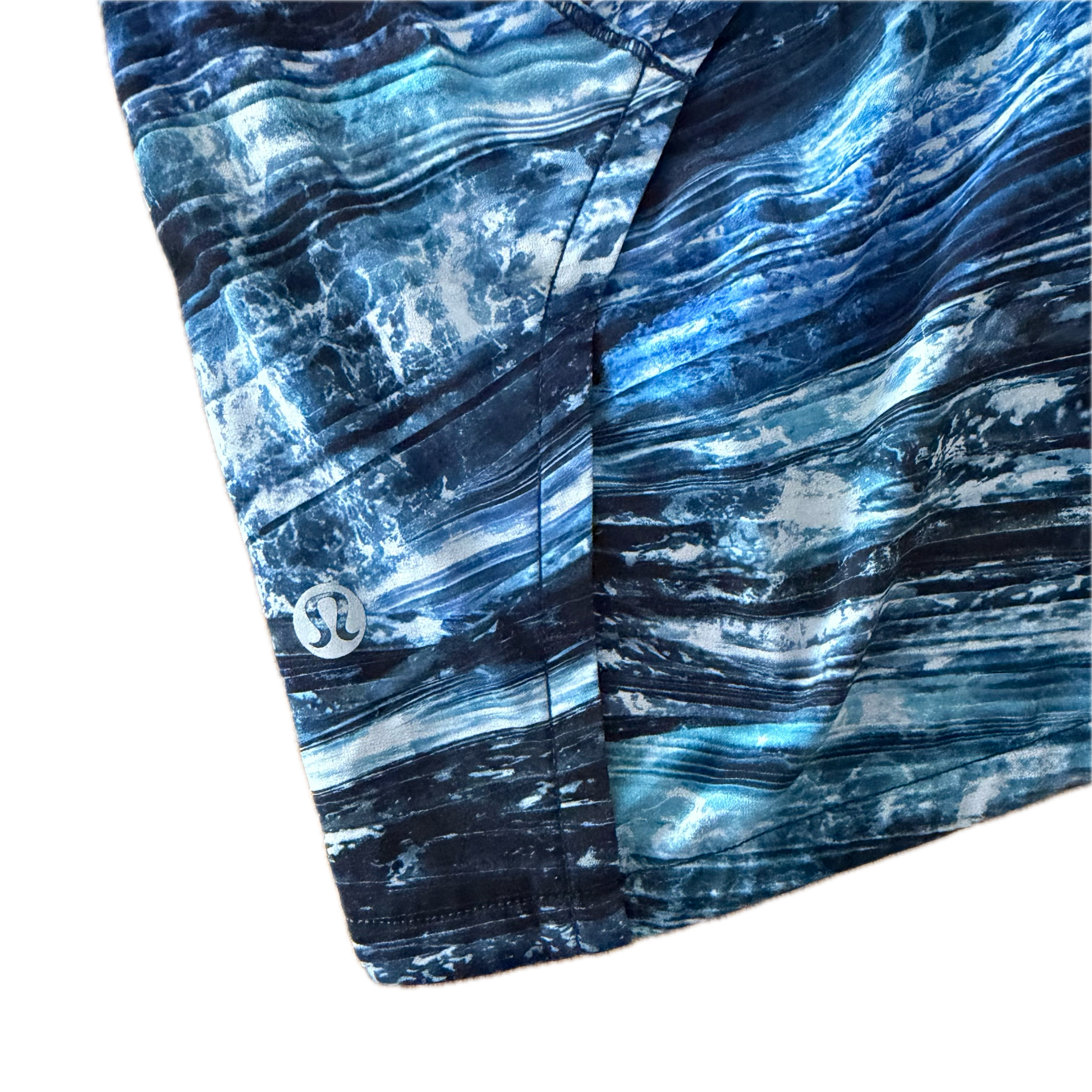 Short Lululemon talla 6 color print azul tela Nulux™