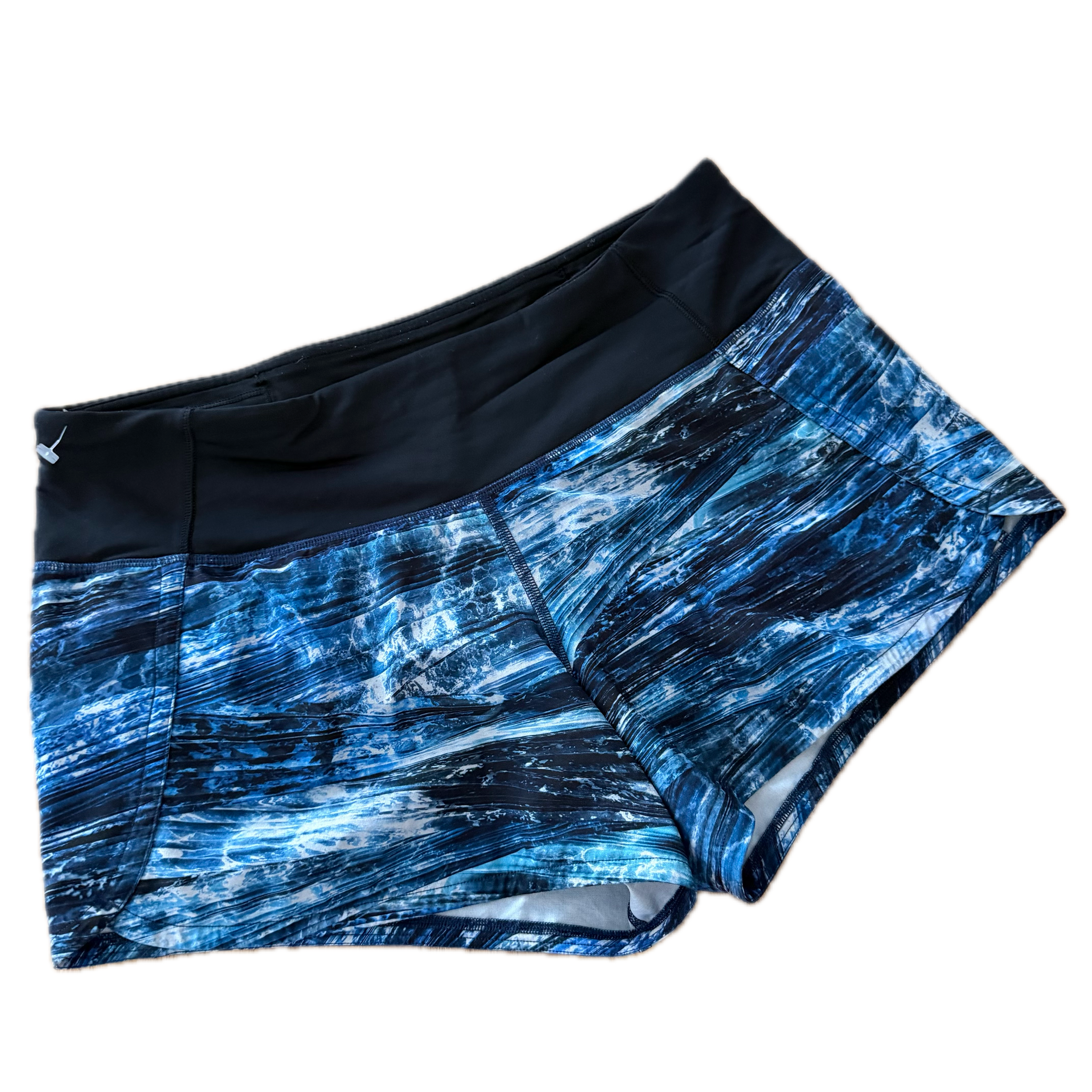 Short Lululemon talla 6 color print azul tela Nulux™