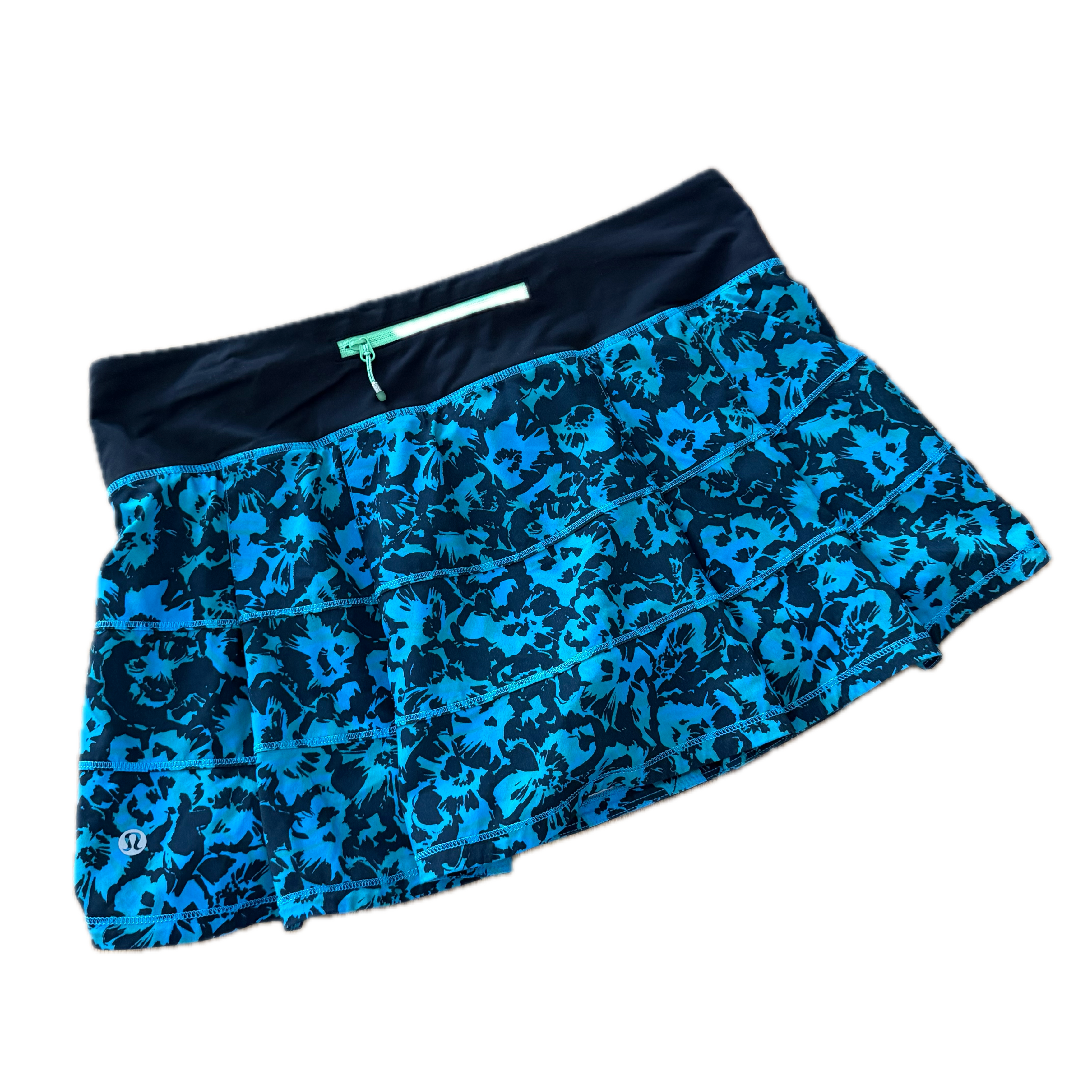 Falda Lululemon talla 8 color print azul tela Everlux™