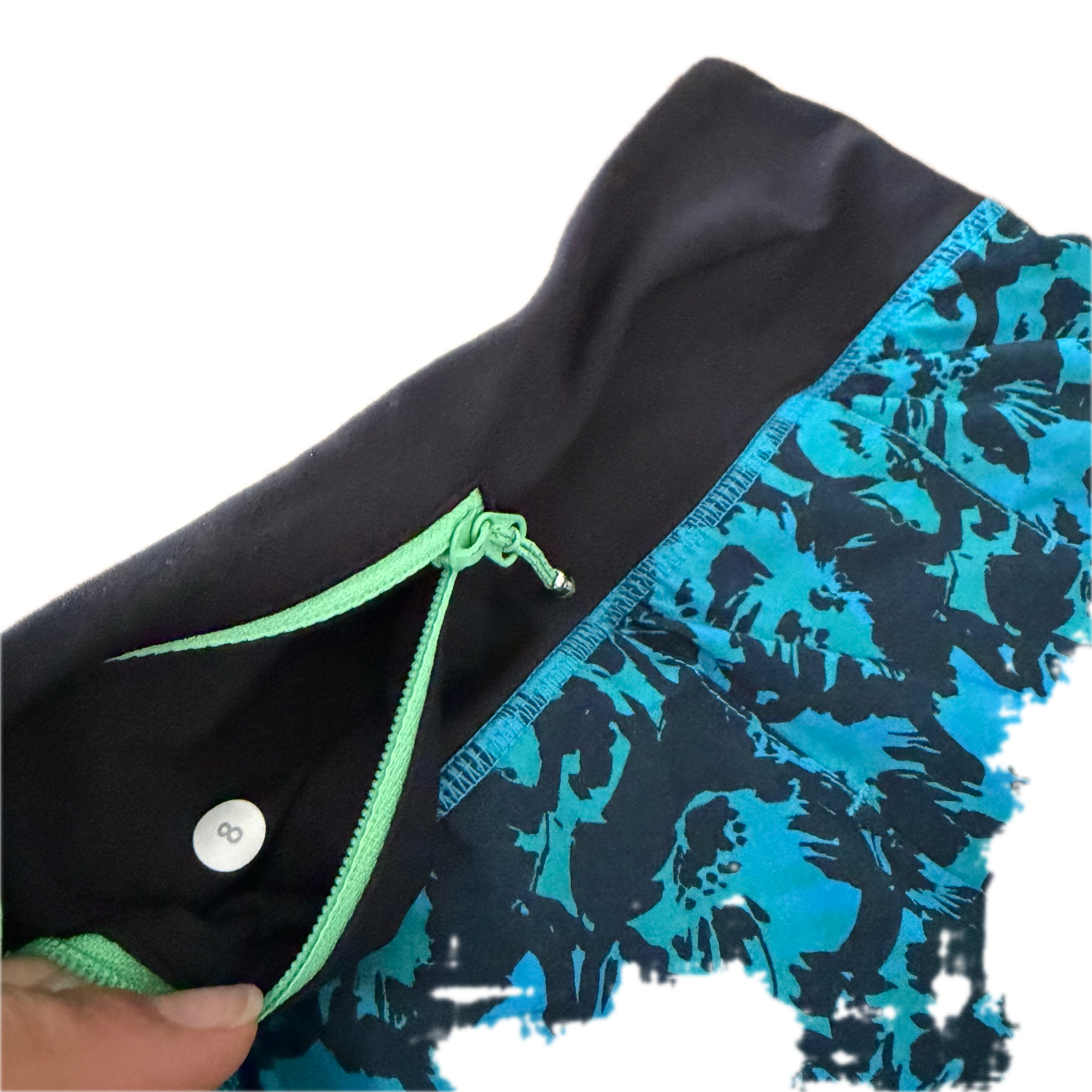 Falda Lululemon talla 8 color print azul tela Everlux™