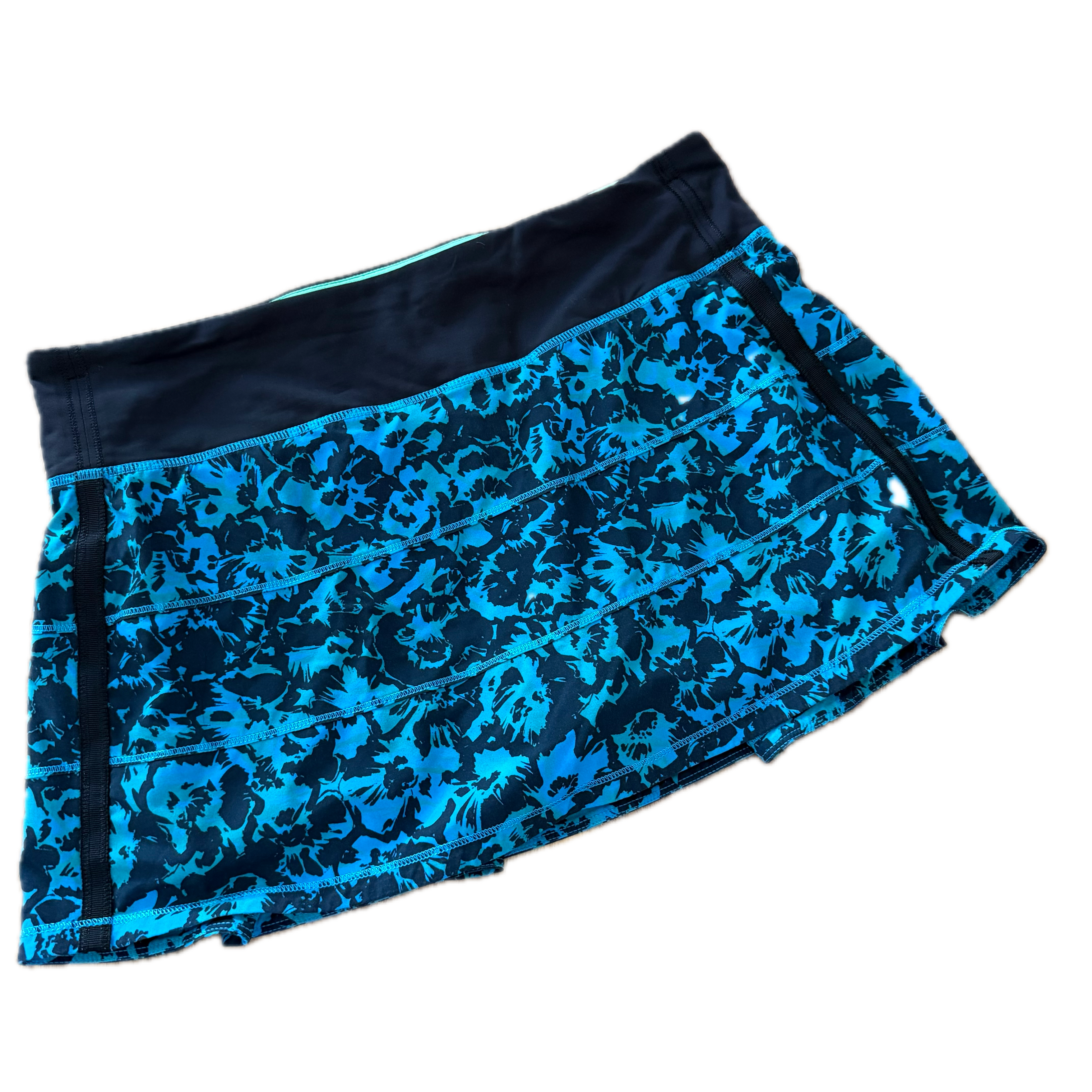 Falda Lululemon talla 8 color print azul tela Everlux™