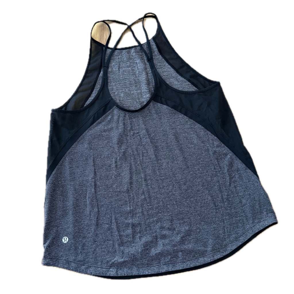 Tank talla 10 gris jaspeada y negro