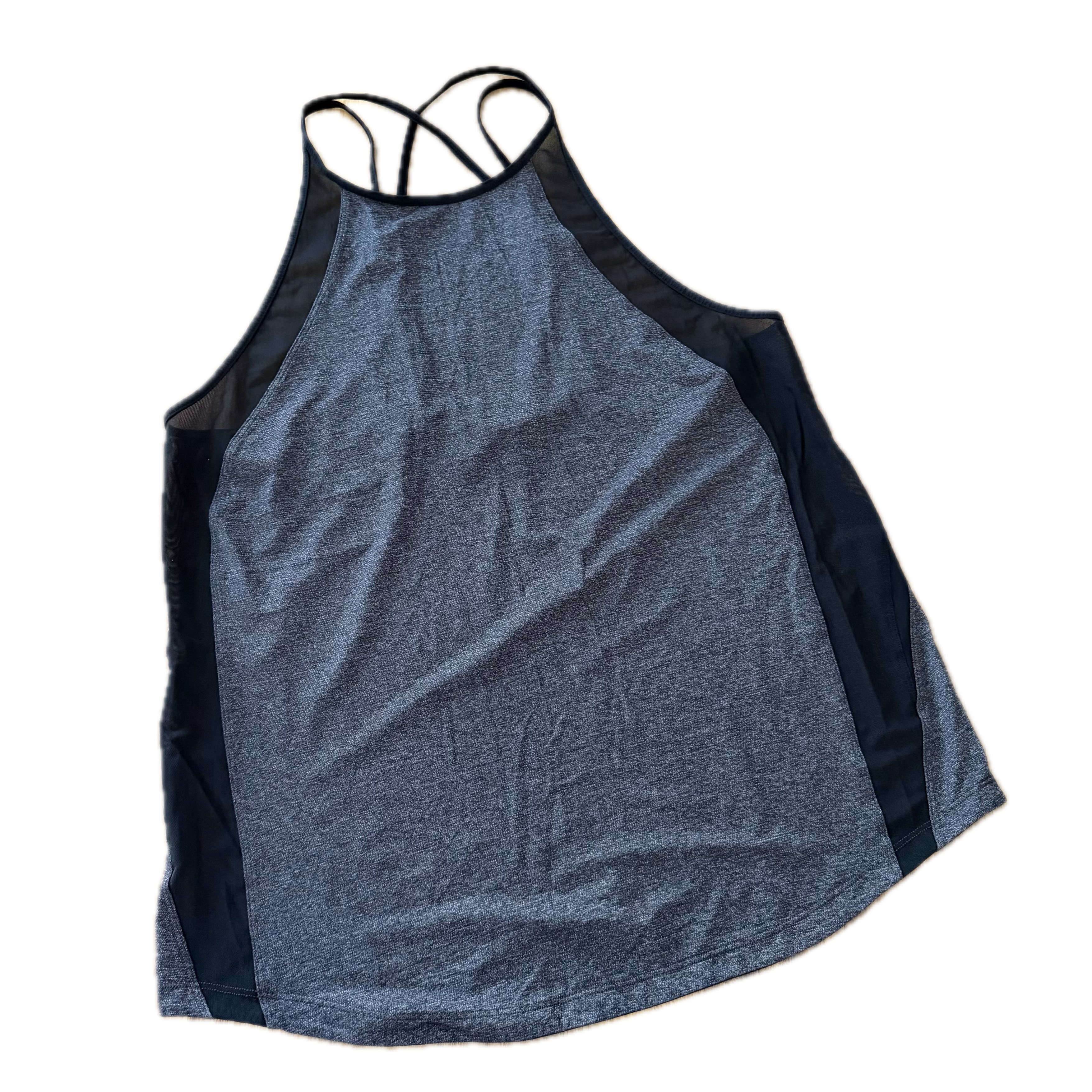 Tank talla 10 gris jaspeada y negro