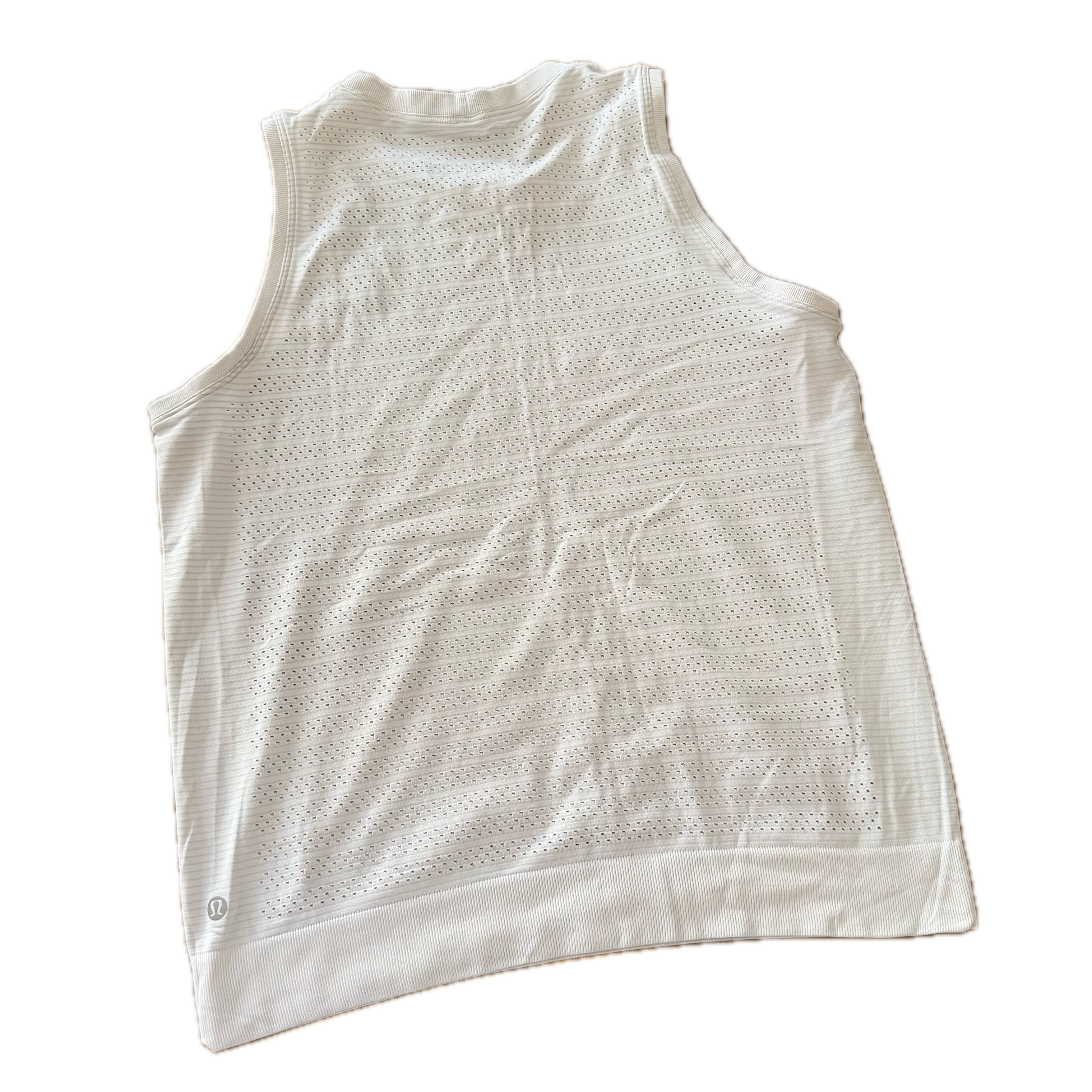 Tank Lululemon talla 8 color blanco tela Silverescent™