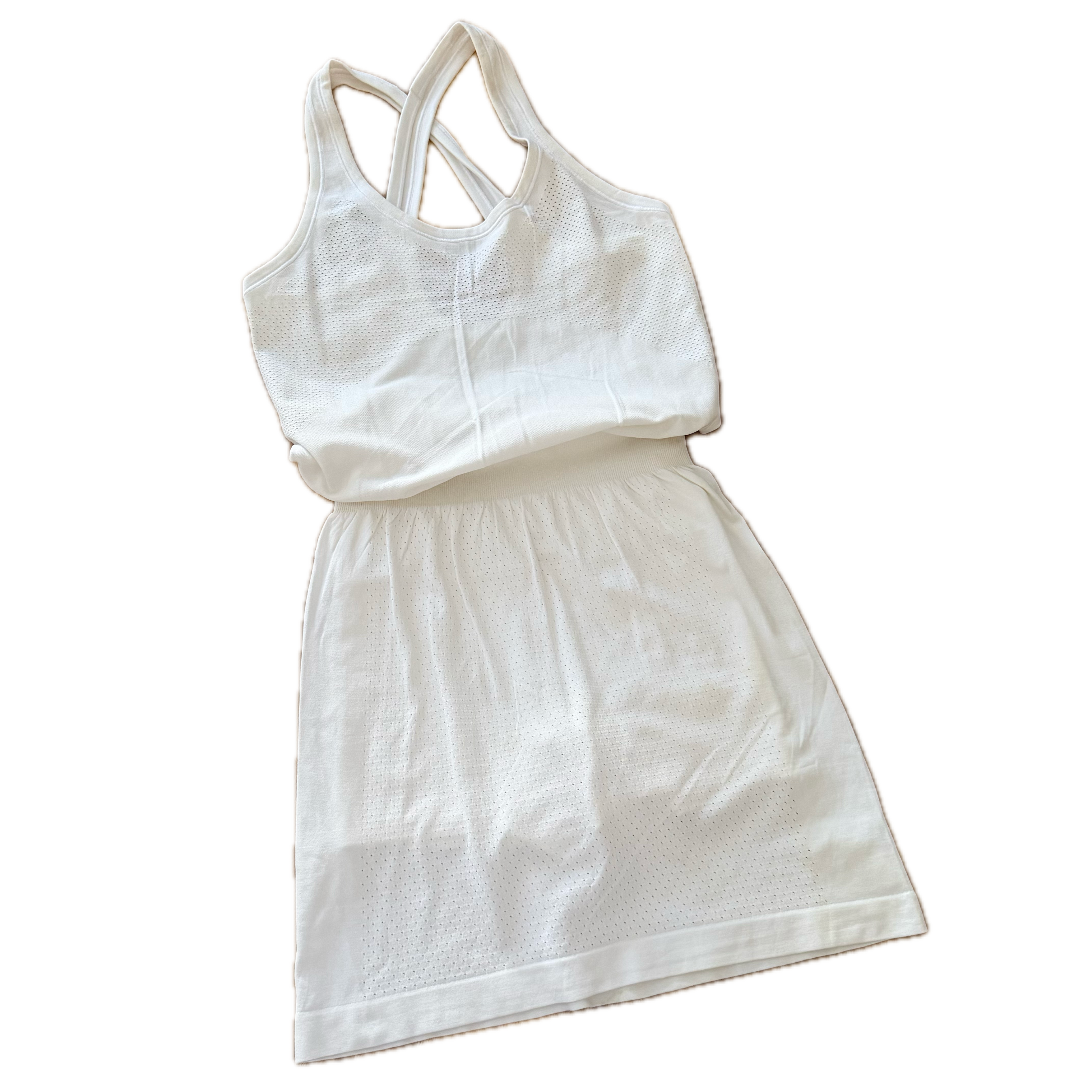 Vestido Lululemon talla 8 color blanco tela Silverescent™