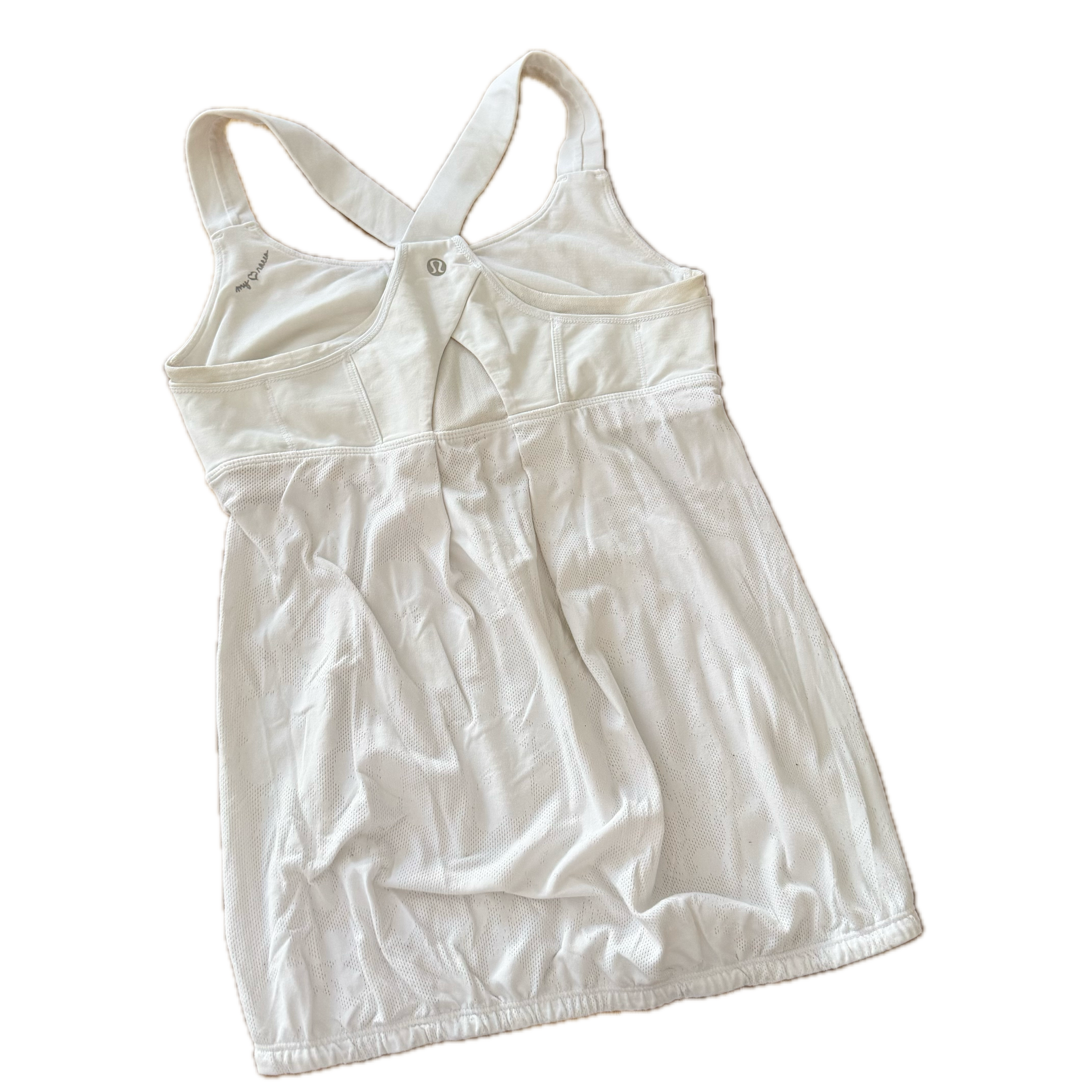 Tank Lululemon talla 8 color blanco tela Silverescent™