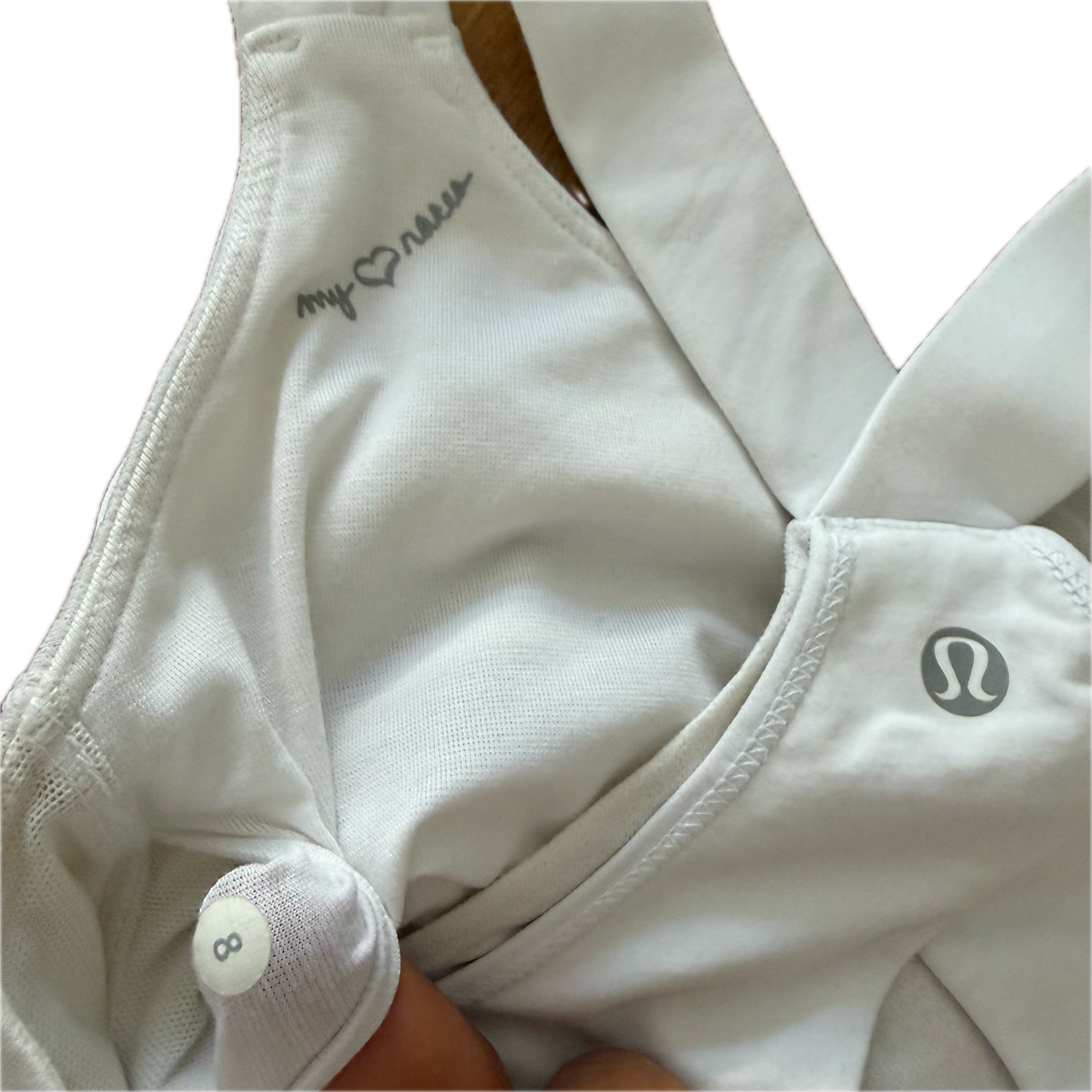 Tank Lululemon talla 8 color blanco tela Silverescent™