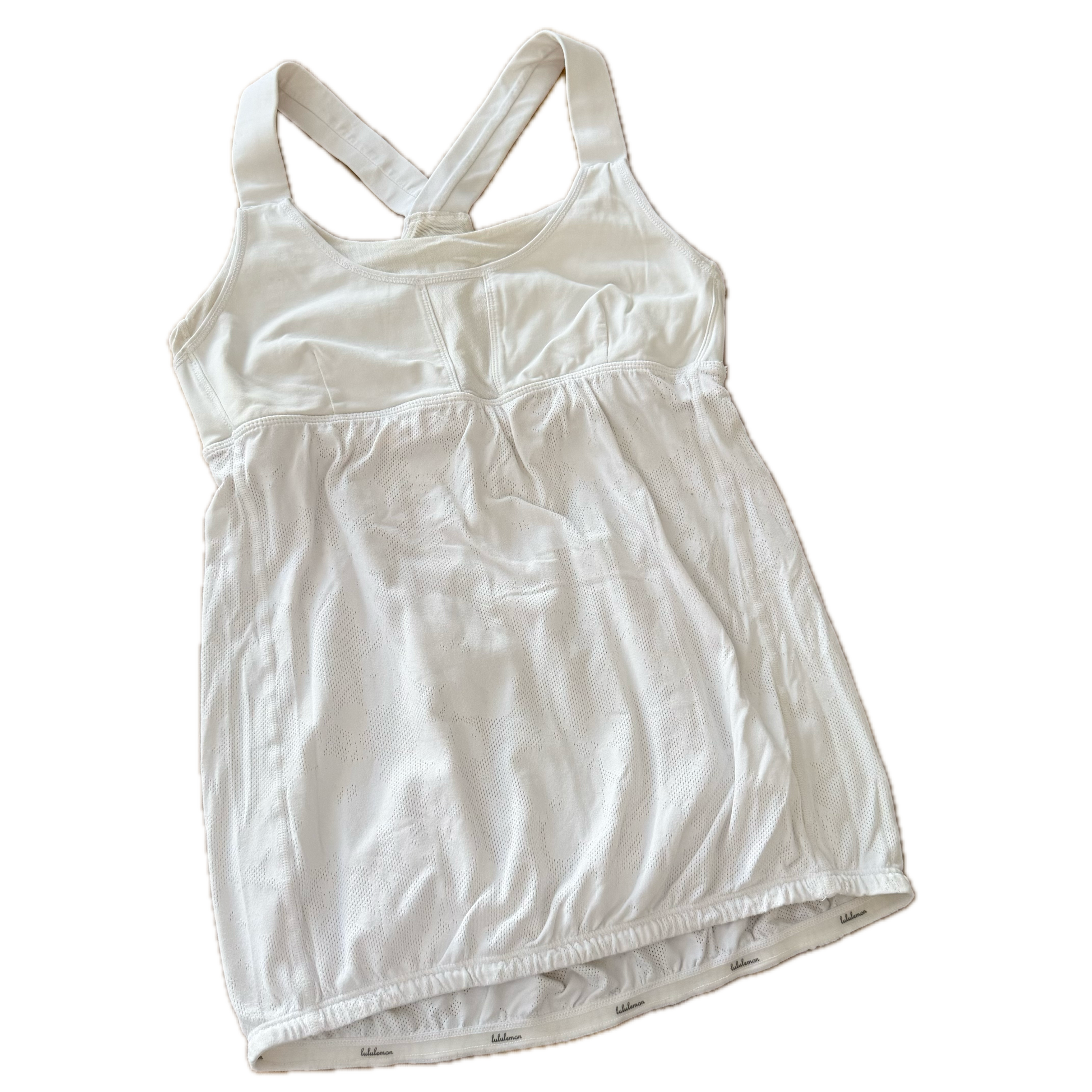 Tank Lululemon talla 8 color blanco tela Silverescent™
