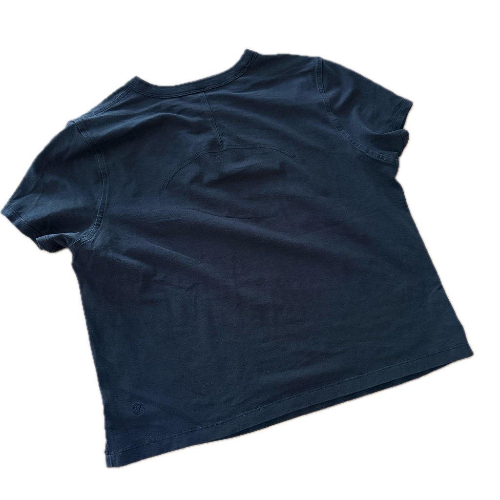 Playera crop talla 8 negra de algodón