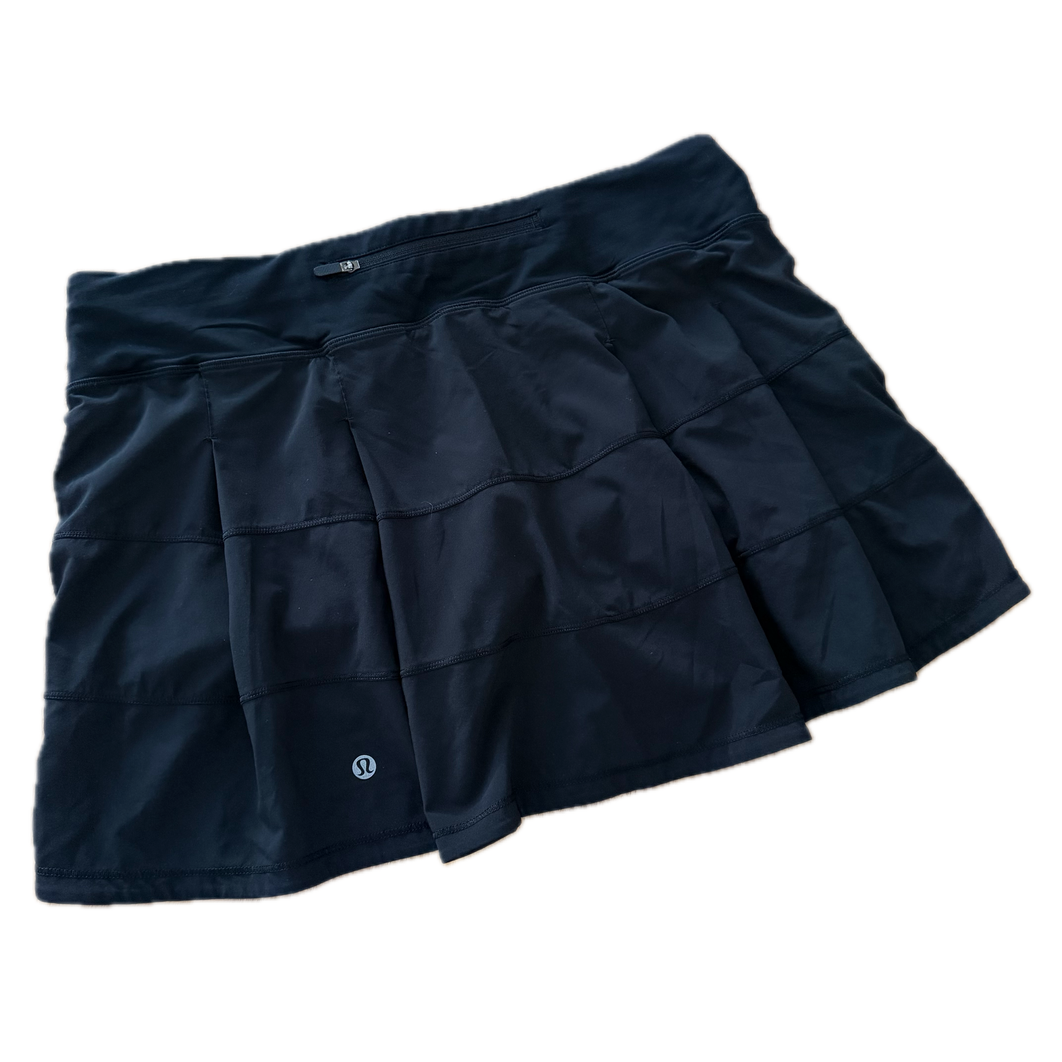 Falda Lululemon talla 10 color negro tela Luxtreme™