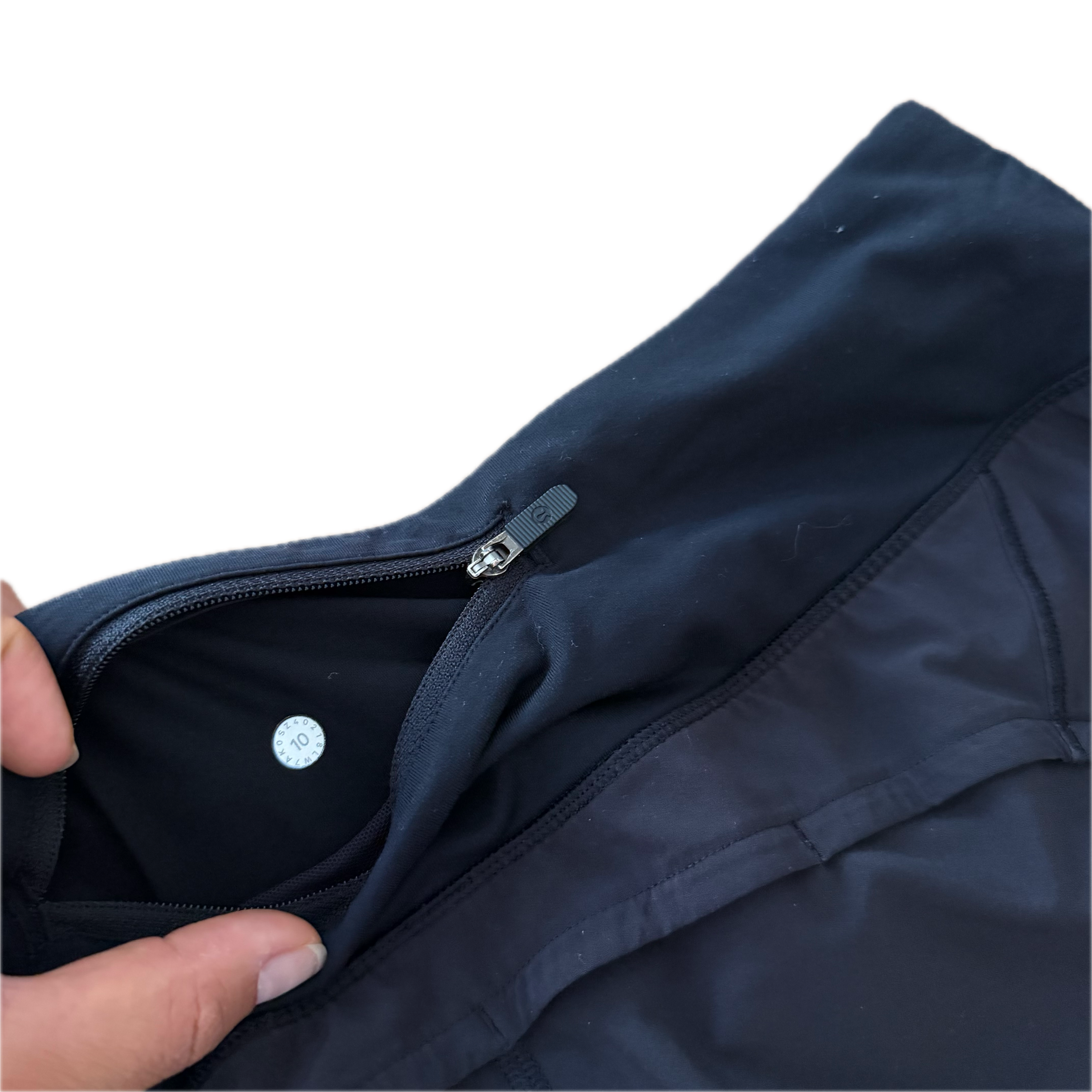 Short Lululemon talla 10 color negro tela Nulux™