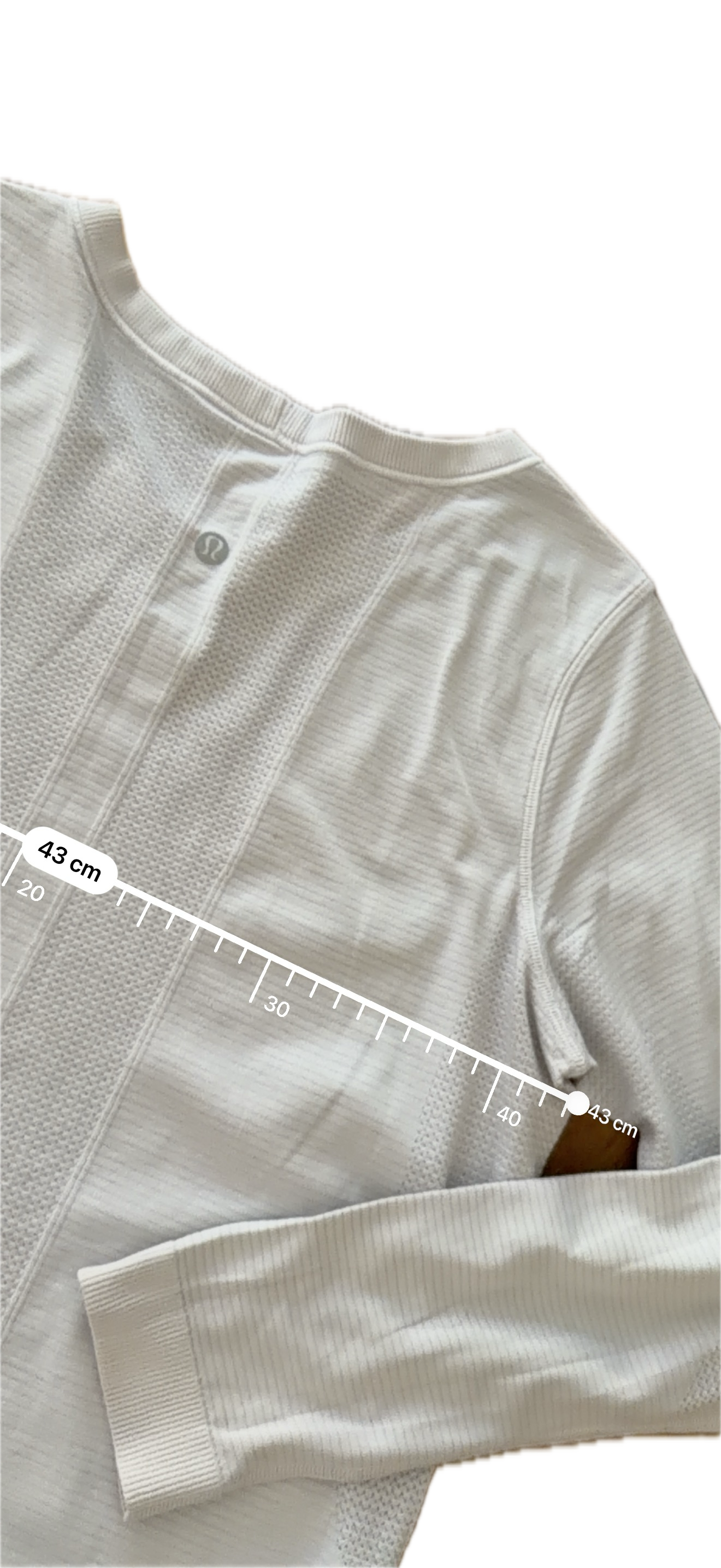 Playera Lululemon talla 10 color blanco tela Silverescent™